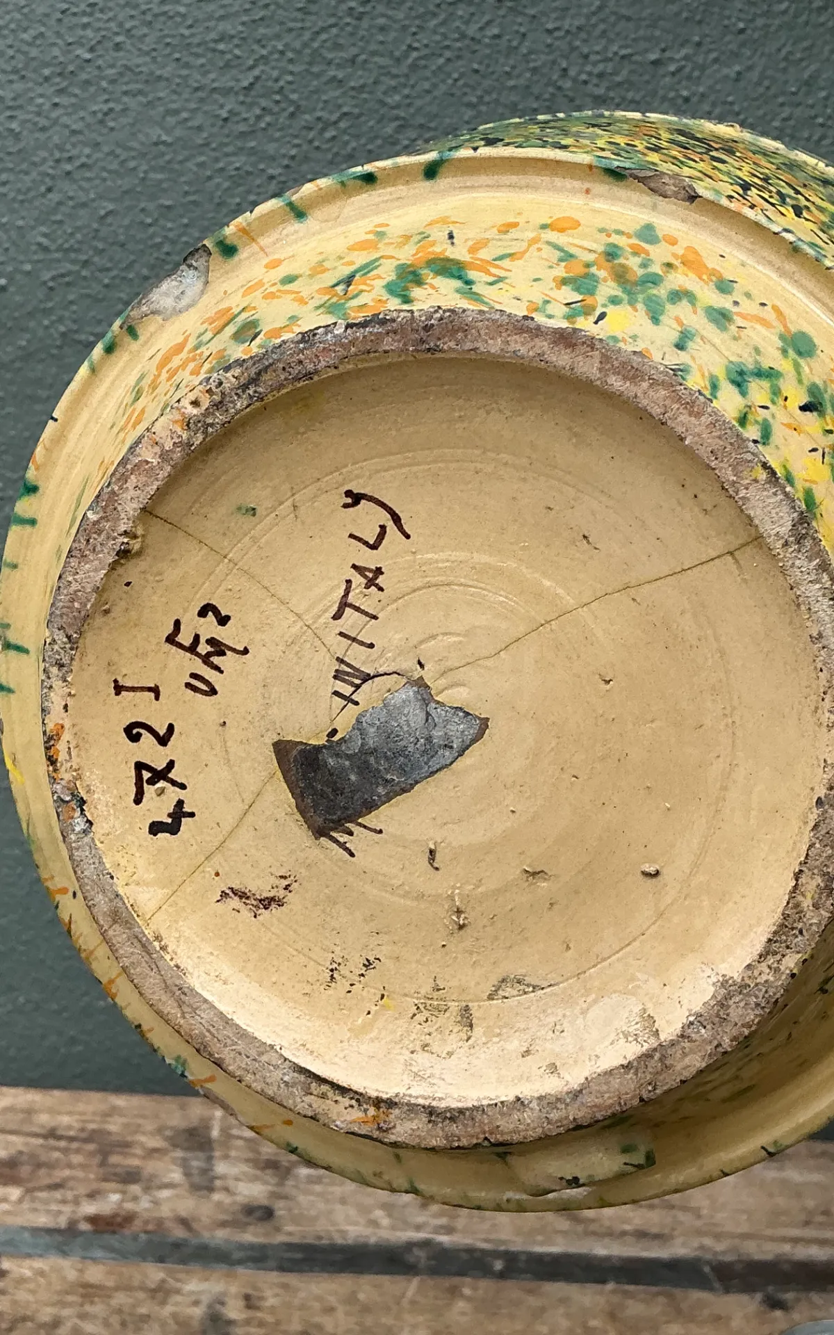 Vintage Speckled Pottery Vessel — additional photo 5