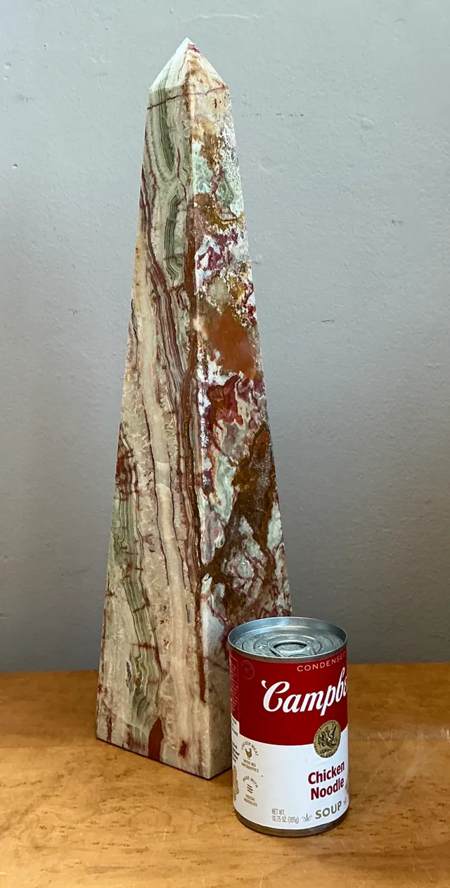 Vintage Stone Onyx Obelisk — additional photo 3
