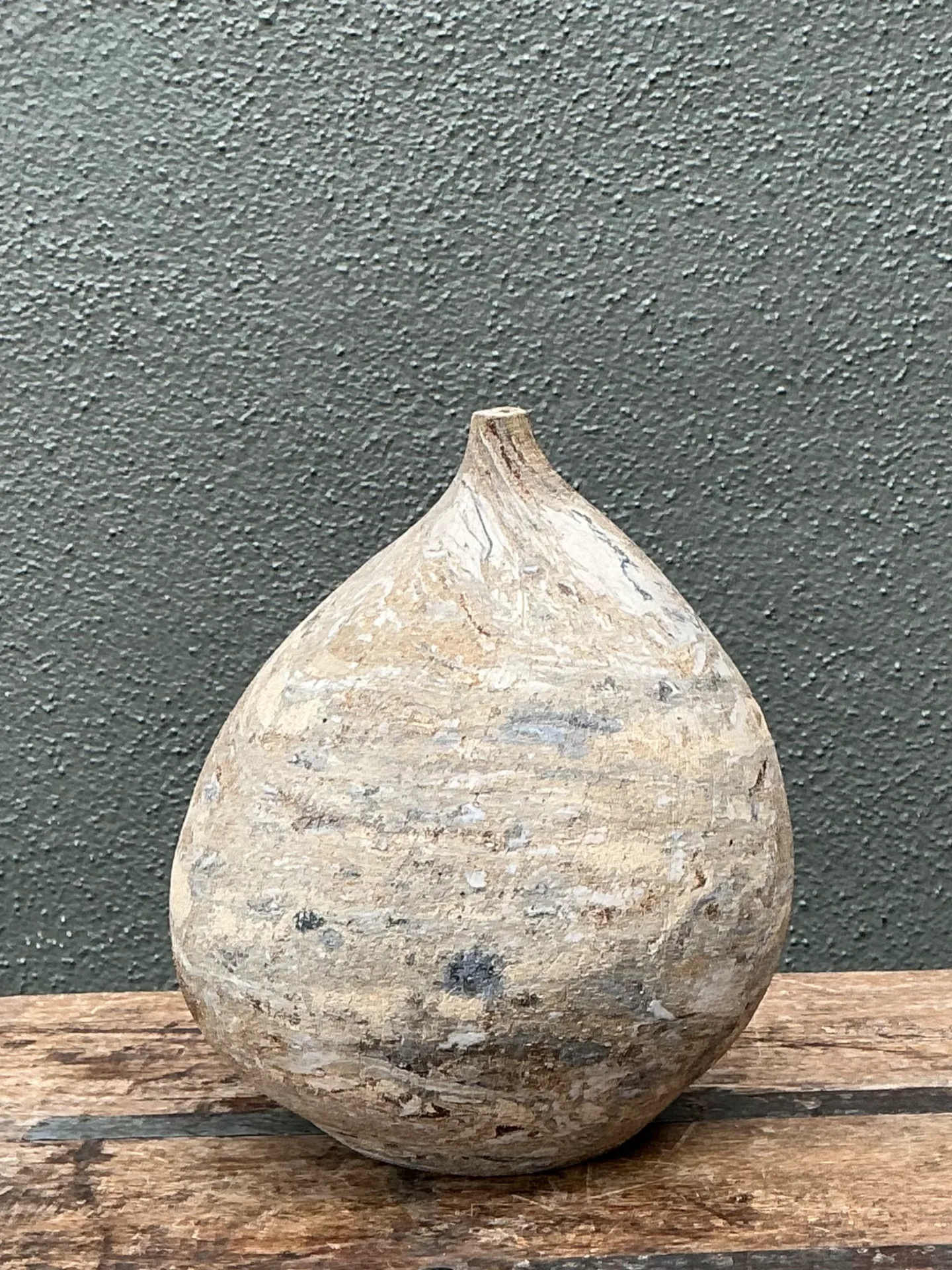 Vintage Textured Ceramic Pottery Vase — additional photo 1
