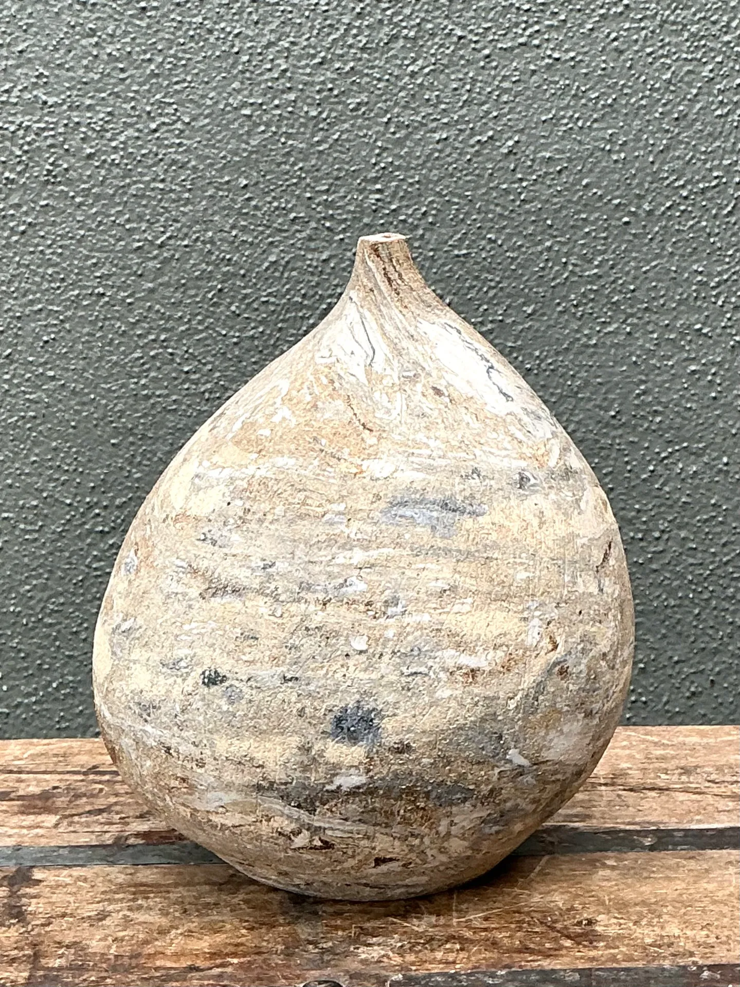 Vintage Textured Ceramic Pottery Vase — additional photo 3