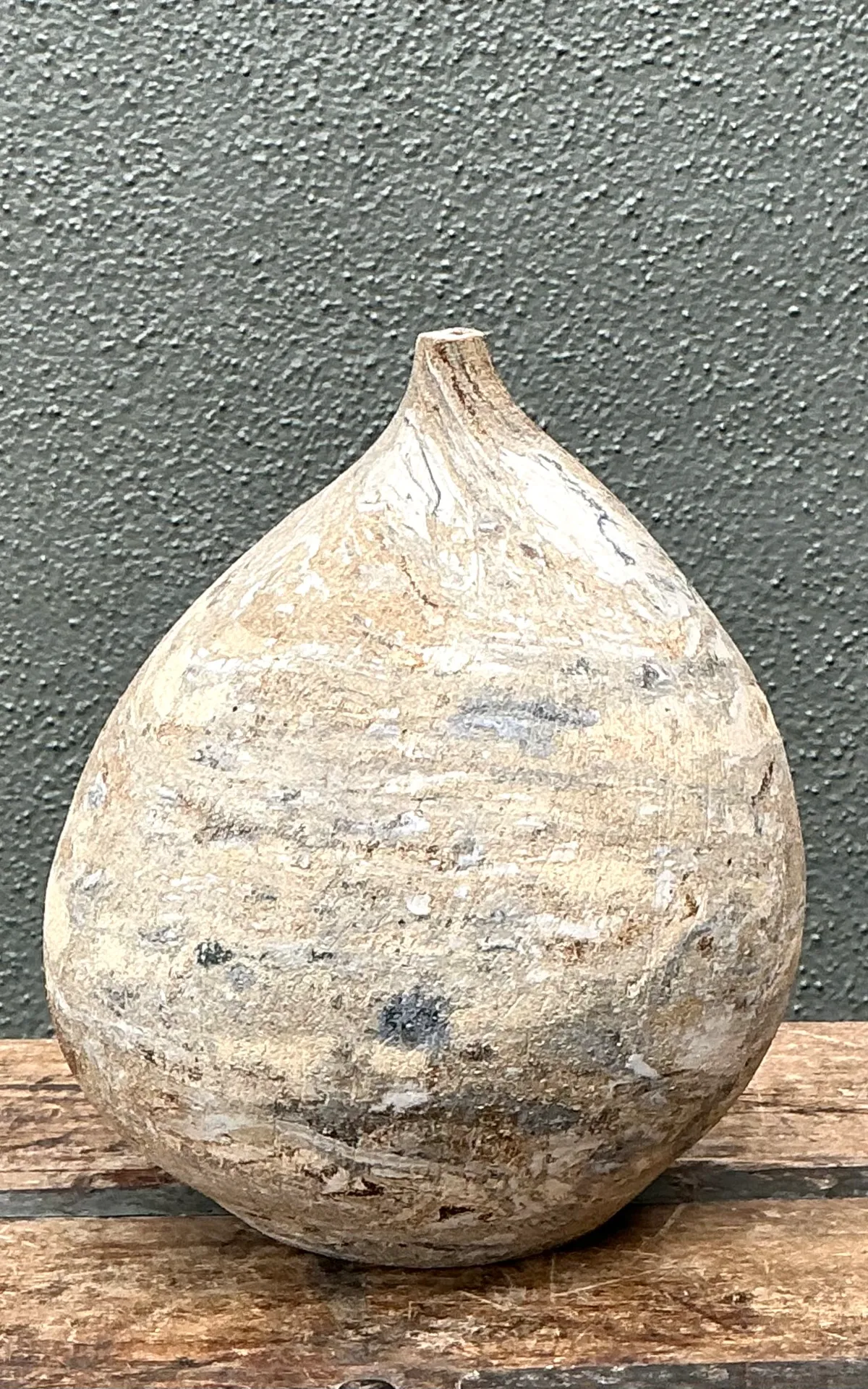 Vintage Textured Ceramic Pottery Vase — additional photo 3