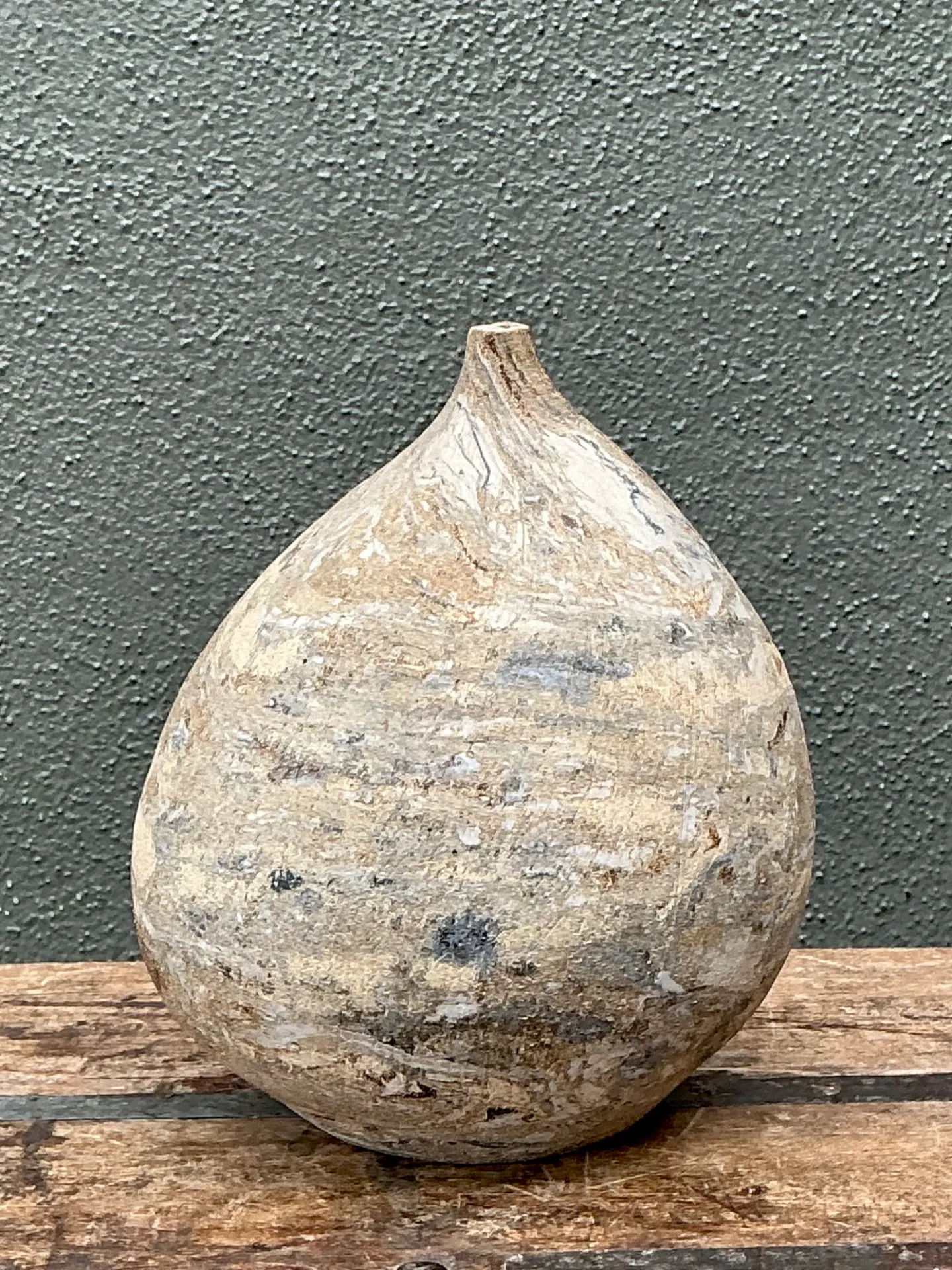 Vintage Textured Ceramic Pottery Vase — additional photo 5