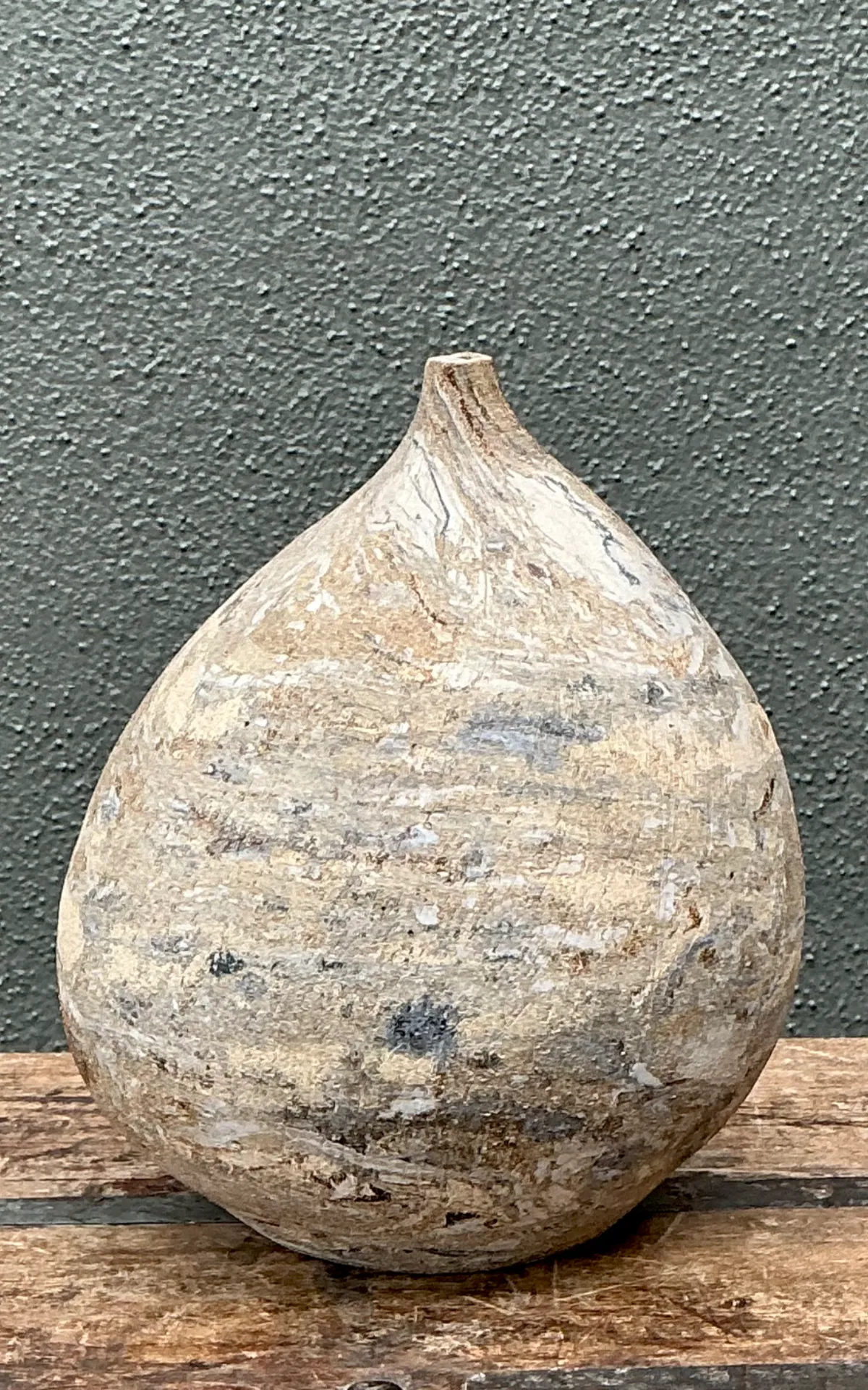 Vintage Textured Ceramic Pottery Vase — additional photo 5