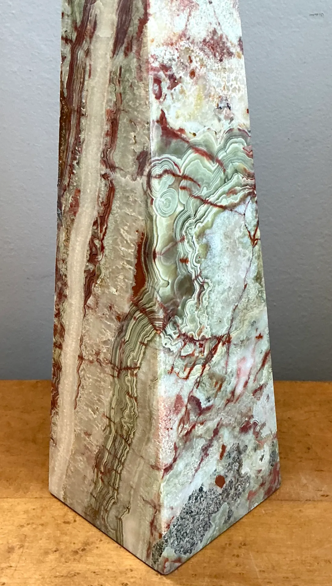 Vintage Stone Onyx Obelisk — additional photo 2
