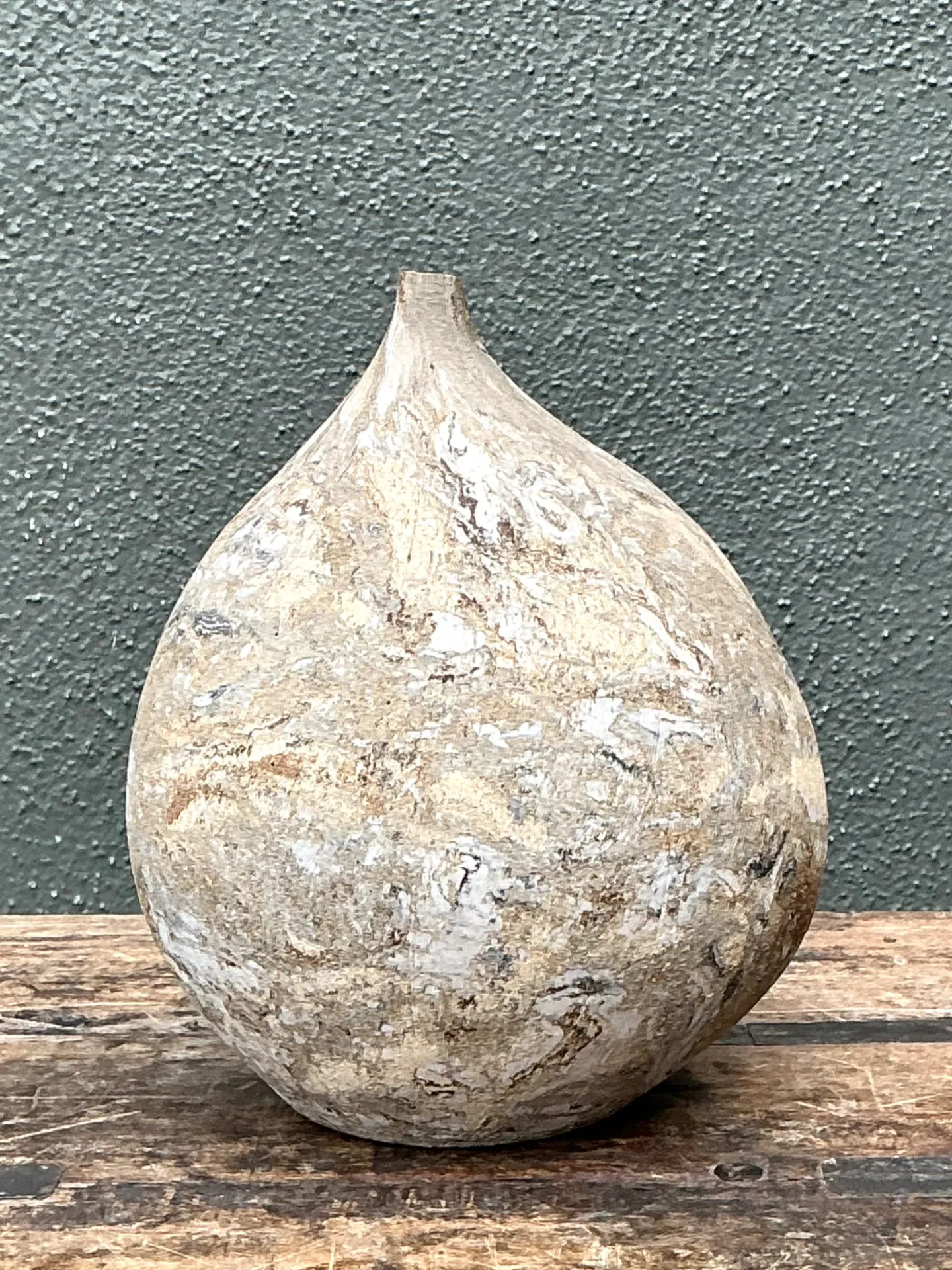 Vintage Textured Ceramic Pottery Vase — additional photo 7