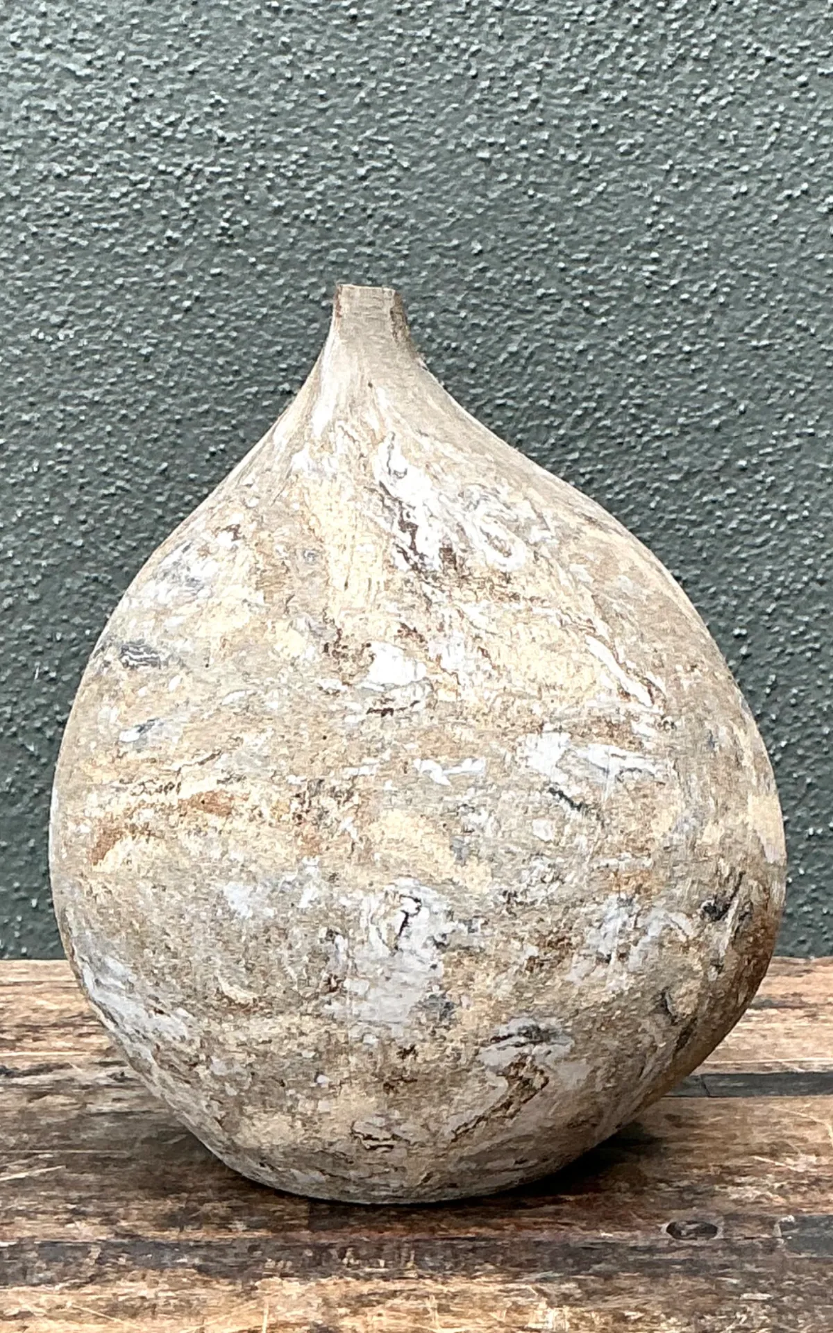 Vintage Textured Ceramic Pottery Vase — additional photo 7