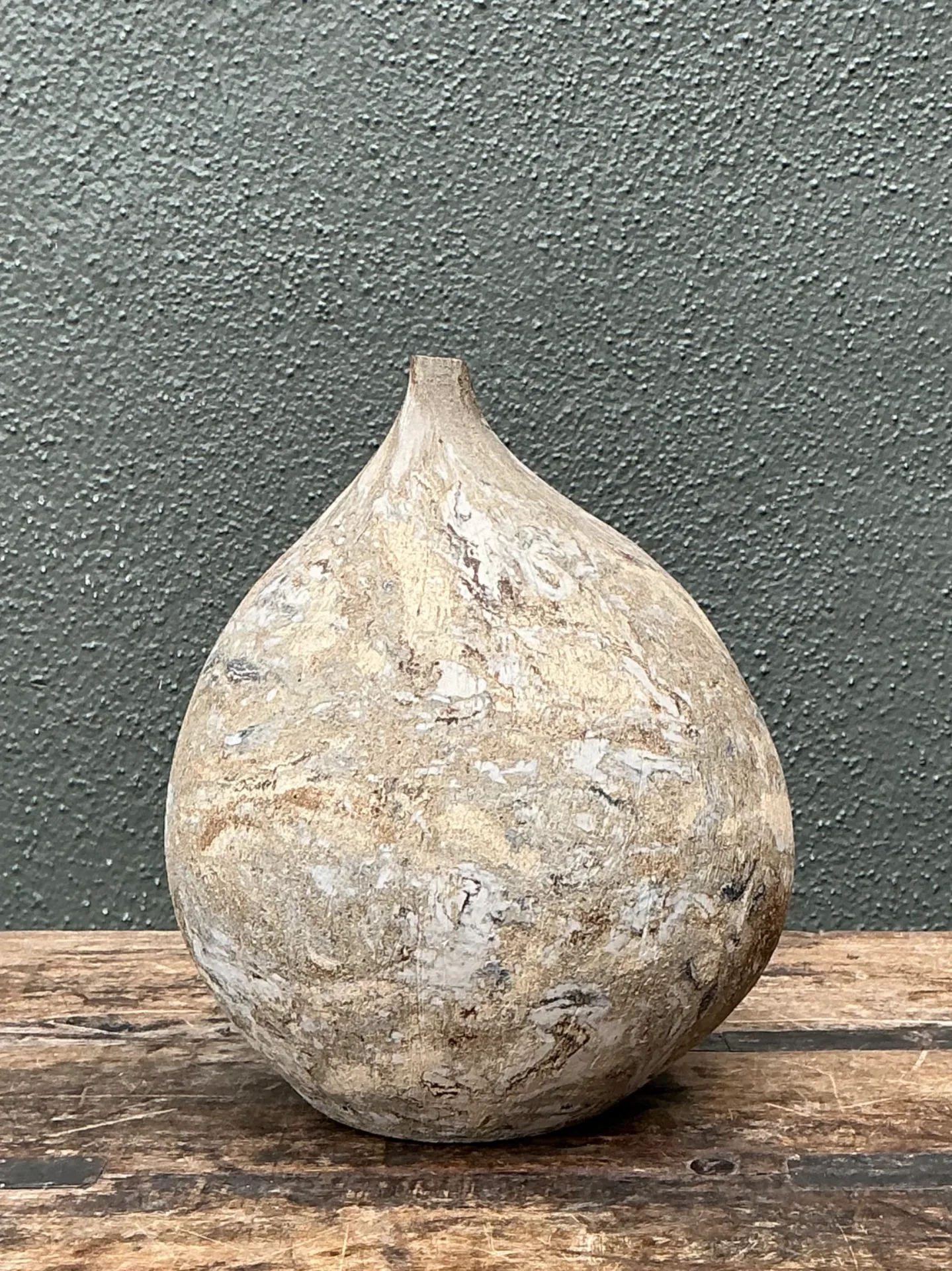 Vintage Textured Ceramic Pottery Vase — additional photo 2