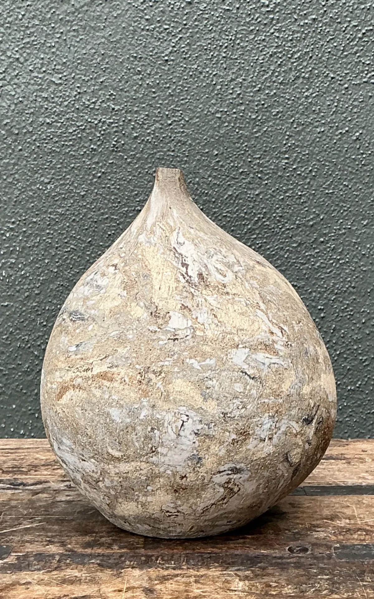 Vintage Textured Ceramic Pottery Vase — additional photo 2