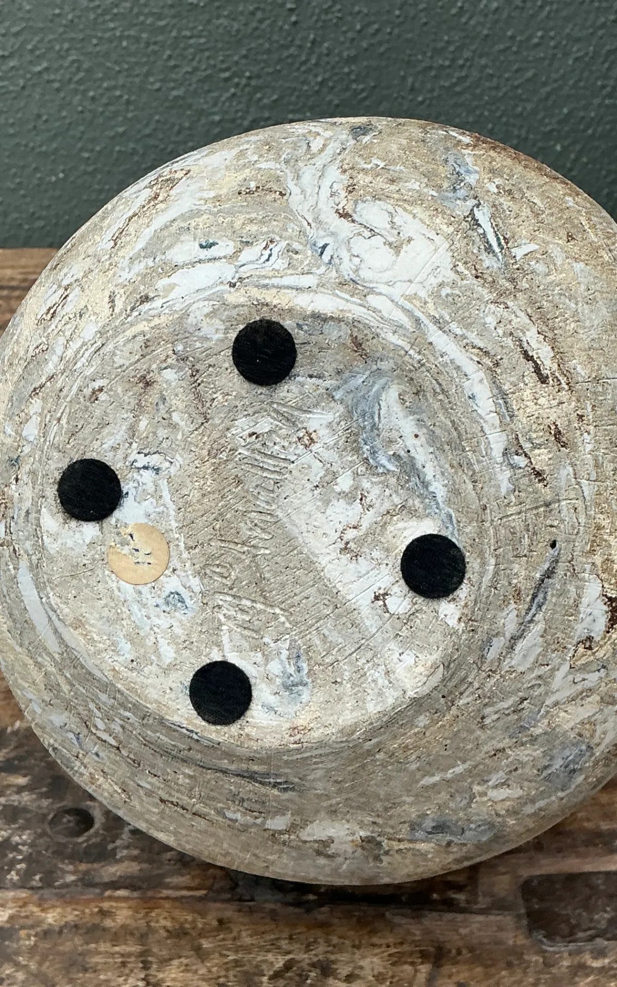 Vintage Textured Ceramic Pottery Vase — additional photo 4