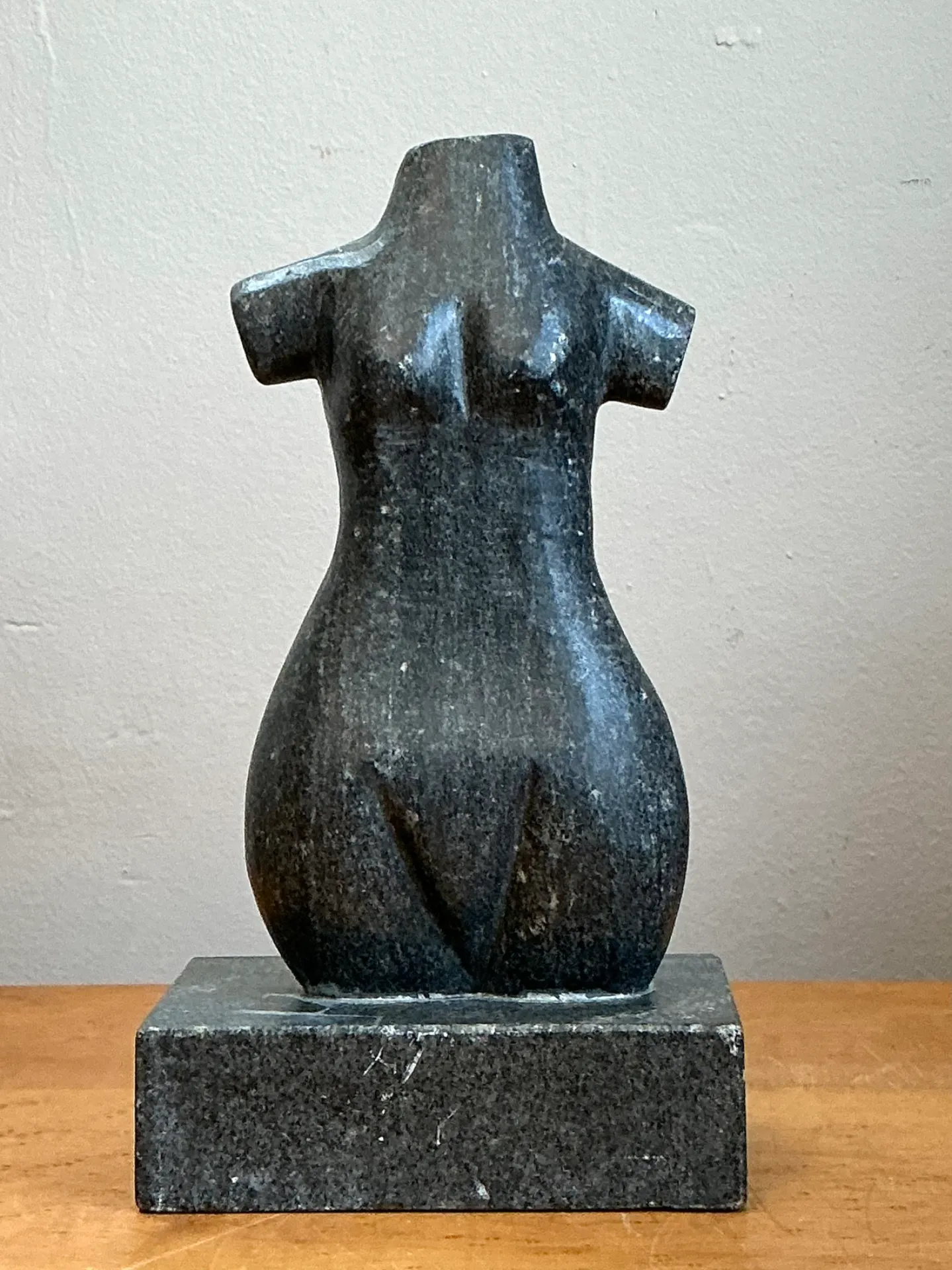 Vintage Carved Stone Female Torso Sculpture — additional photo 6