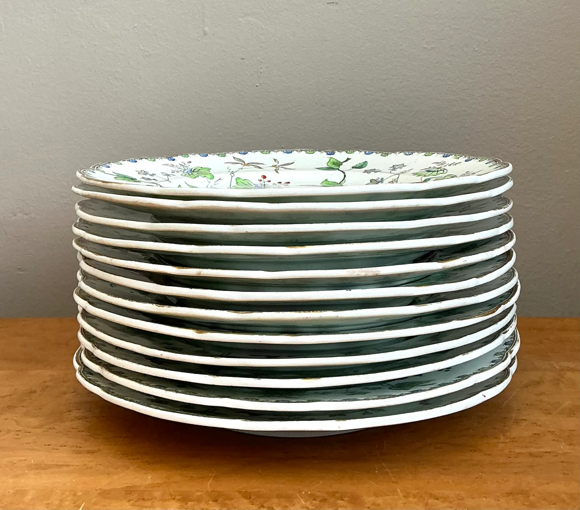 George G Vintage “Challie” Floral Patterned Porcelain Plates - Set of 12 — additional photo 3