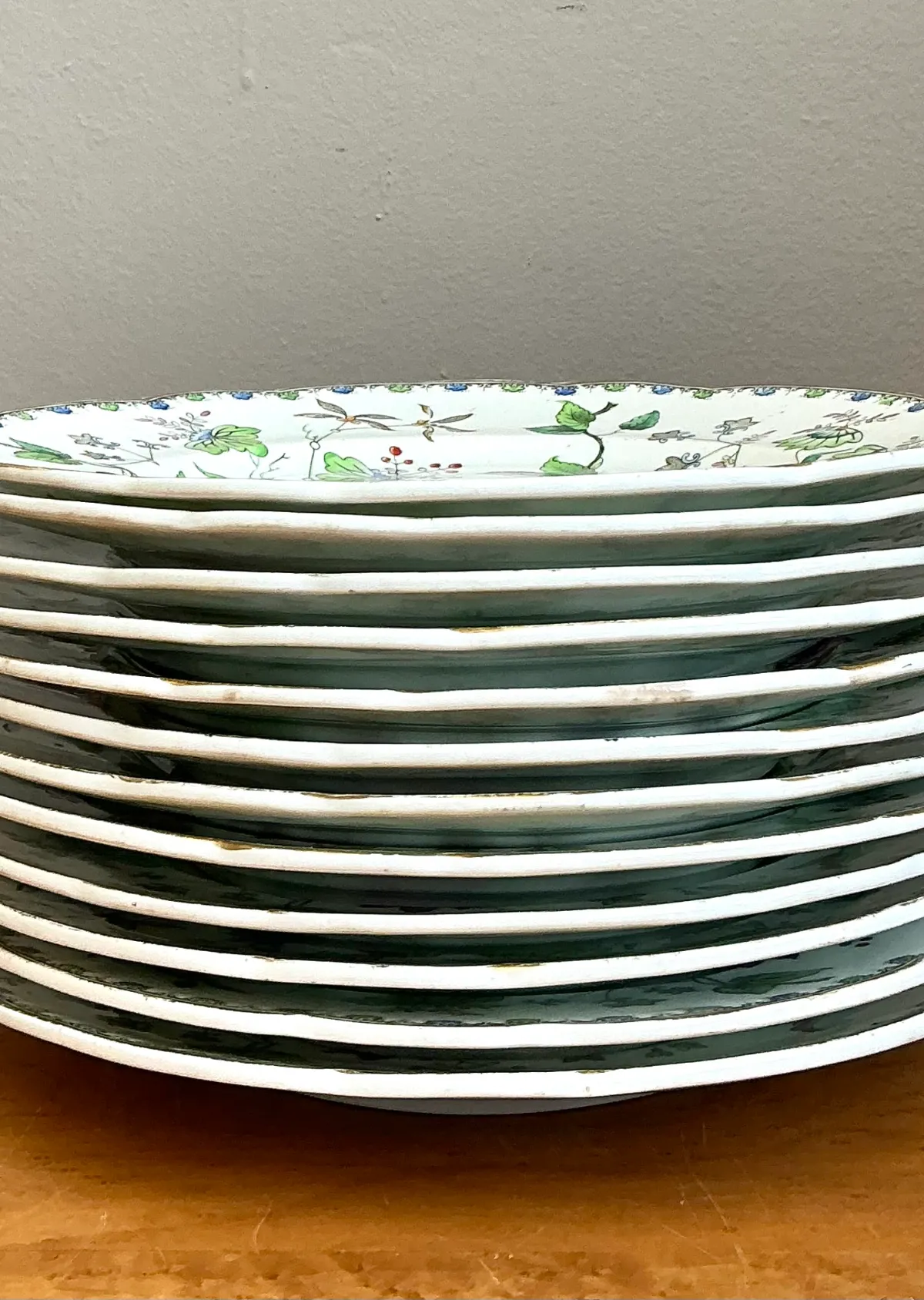 George G Vintage “Challie” Floral Patterned Porcelain Plates - Set of 12 — additional photo 3
