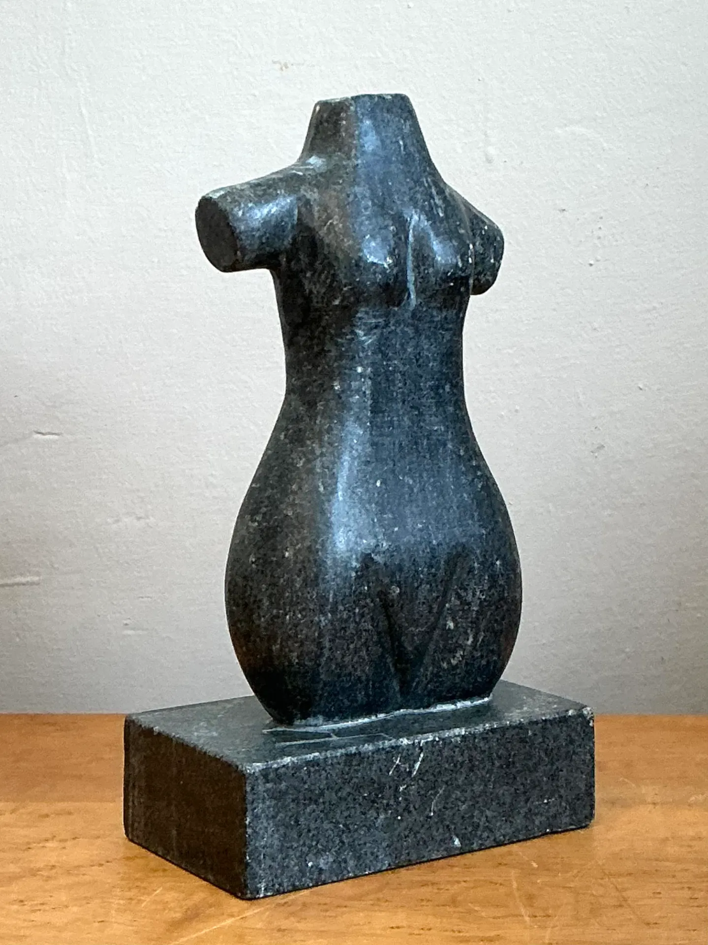 Vintage Carved Stone Female Torso Sculpture — additional photo 7