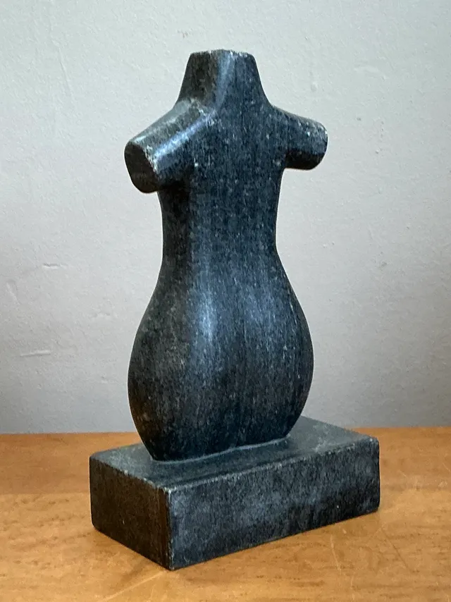 Vintage Carved Stone Female Torso Sculpture — additional photo 5