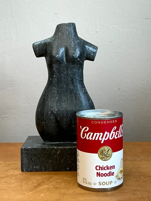 Vintage Carved Stone Female Torso Sculpture — additional photo 3