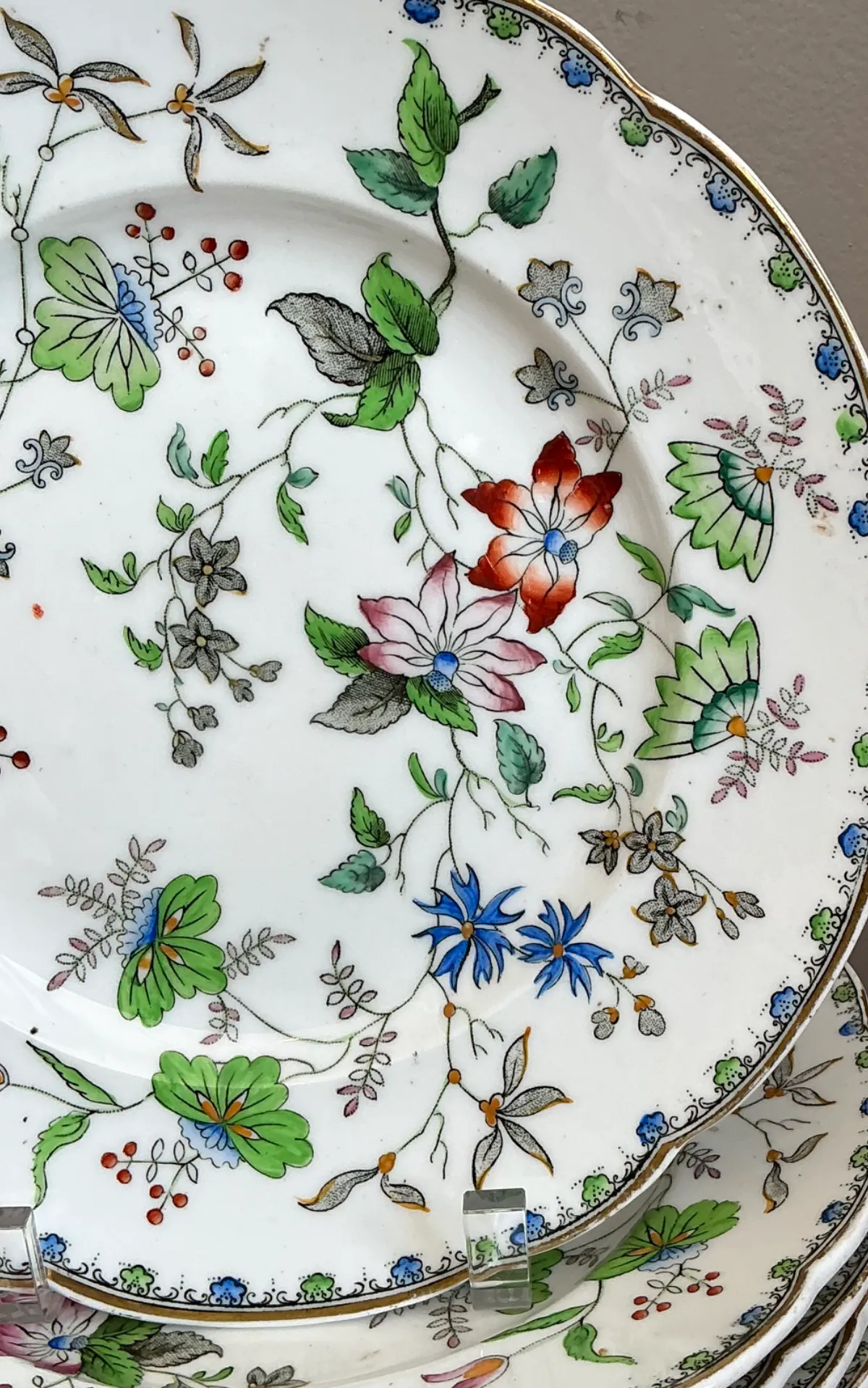 George G Vintage “Challie” Floral Patterned Porcelain Plates - Set of 12 — additional photo 5