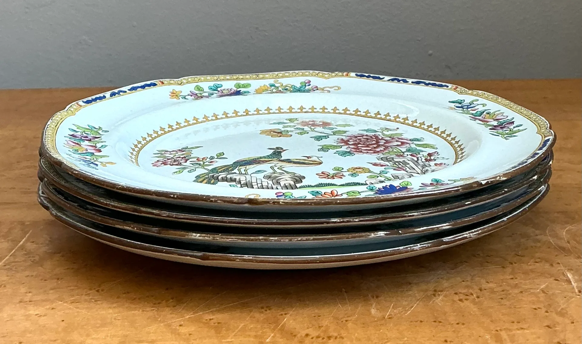 Vintage Spode New Stone Floral Plates - Set of 4 — additional photo 8