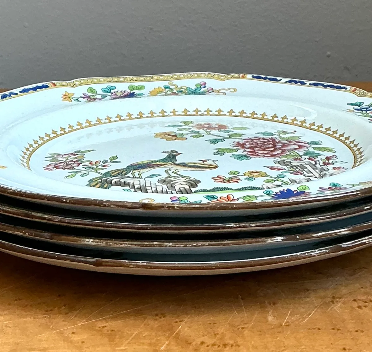 Vintage Spode New Stone Floral Plates - Set of 4 — additional photo 8