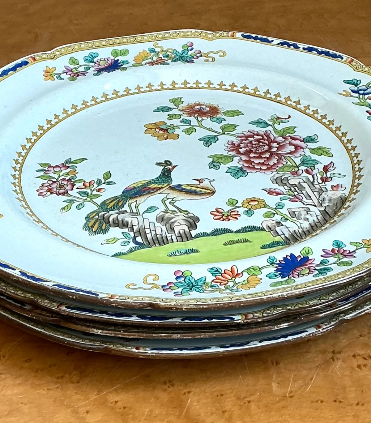 Vintage Spode New Stone Floral Plates - Set of 4 — additional photo 6