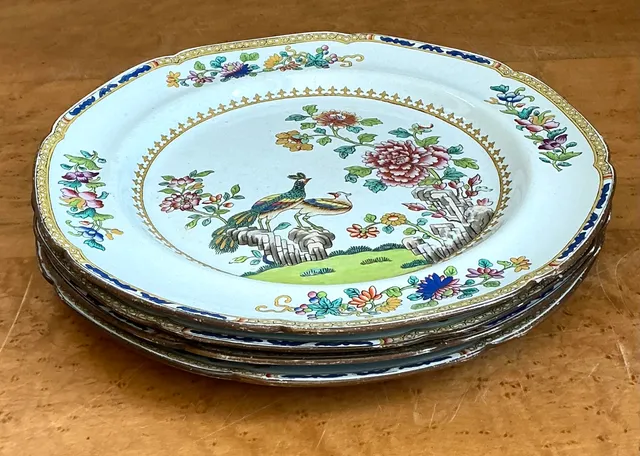 Vintage Spode New Stone Floral Plates - Set of 4 — additional photo 6