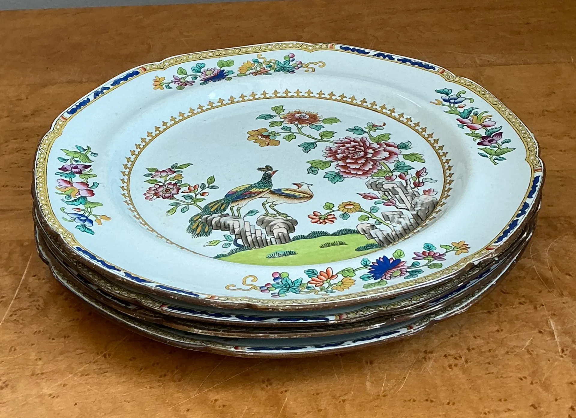 Vintage Spode New Stone Floral Plates - Set of 4 — additional photo 7
