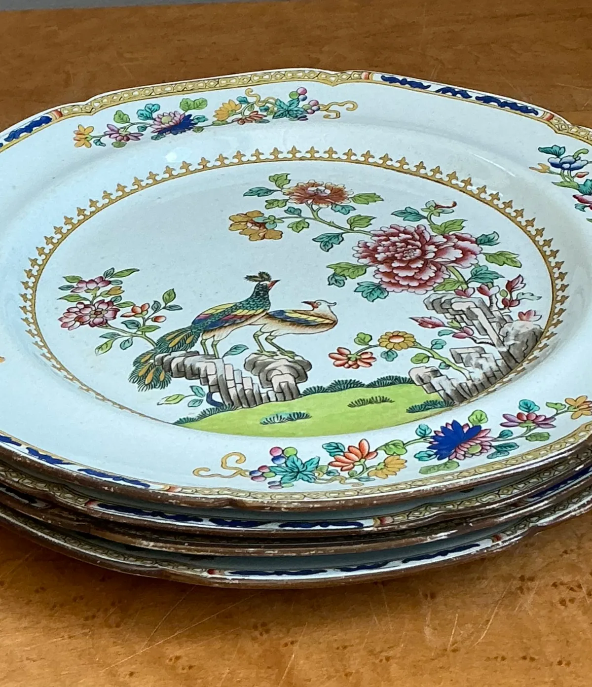 Vintage Spode New Stone Floral Plates - Set of 4 — additional photo 7