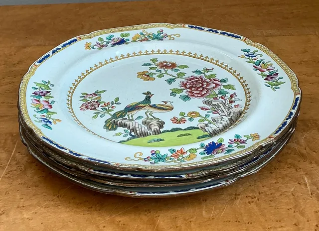 Vintage Spode New Stone Floral Plates - Set of 4 — additional photo 7