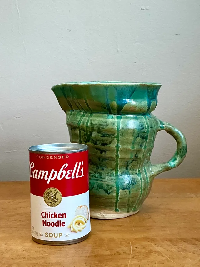 Vintage Drip Glaze Ceramic Pitcher — additional photo 8