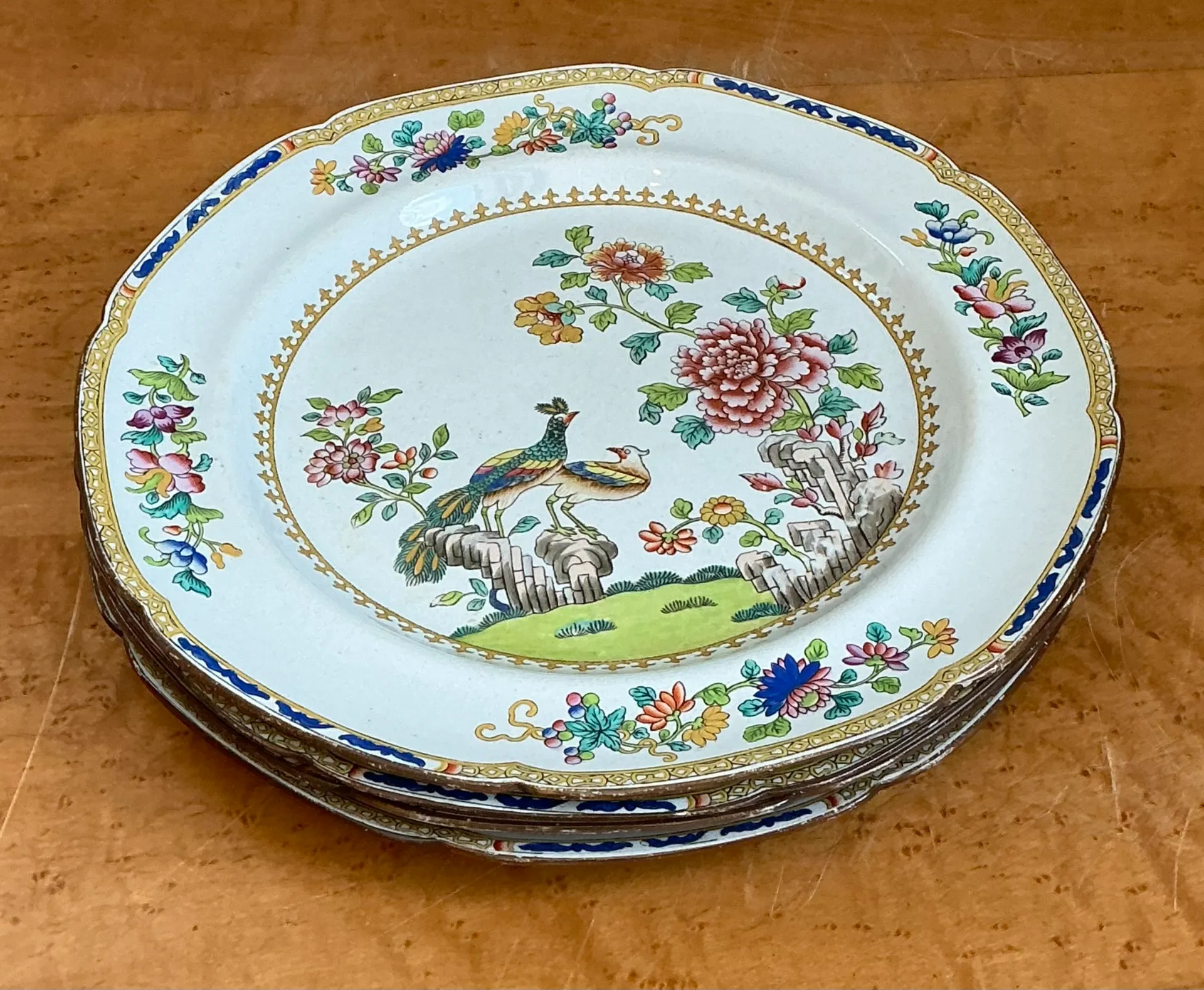 Vintage Spode New Stone Floral Plates - Set of 4 — additional photo 1
