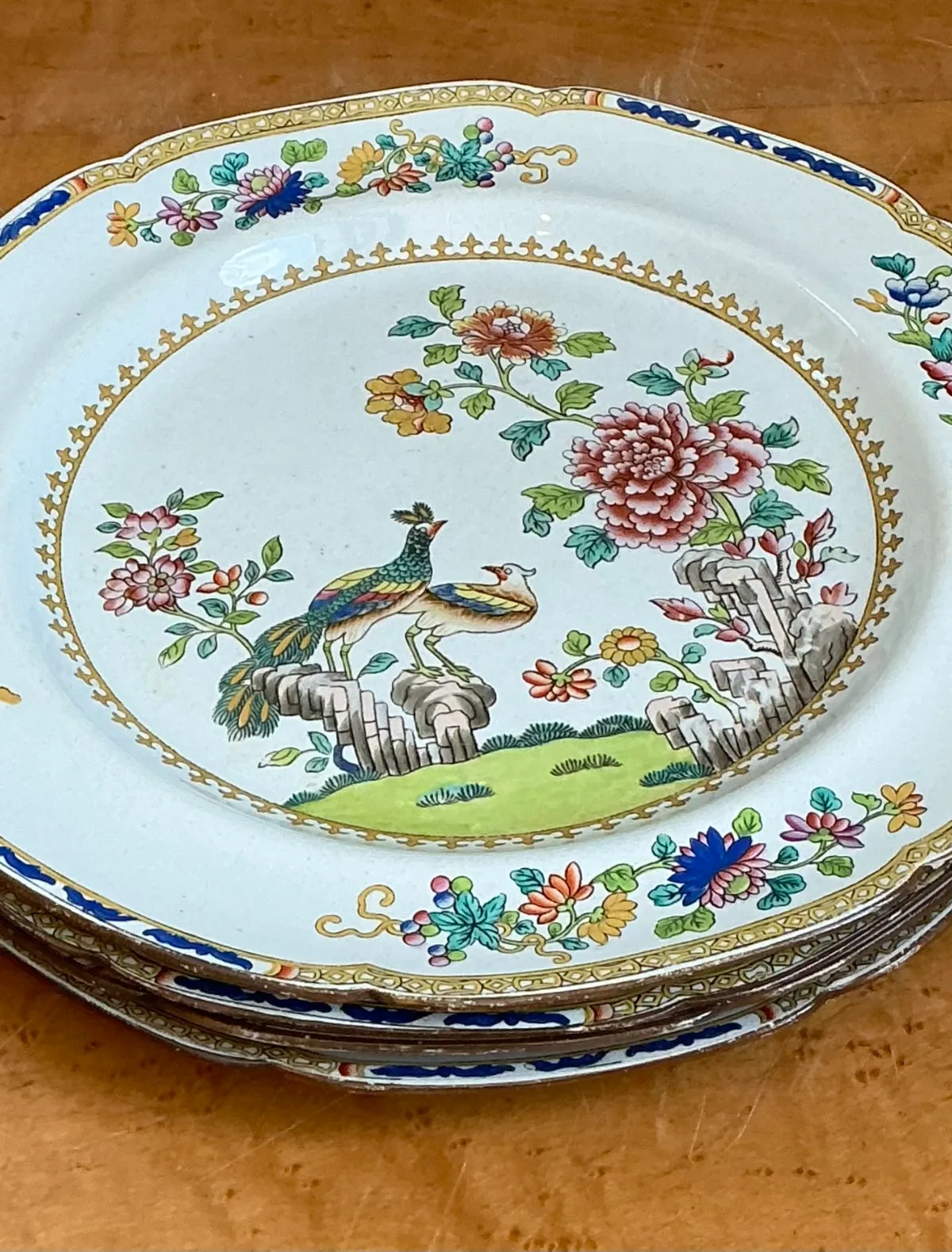 Vintage Spode New Stone Floral Plates - Set of 4