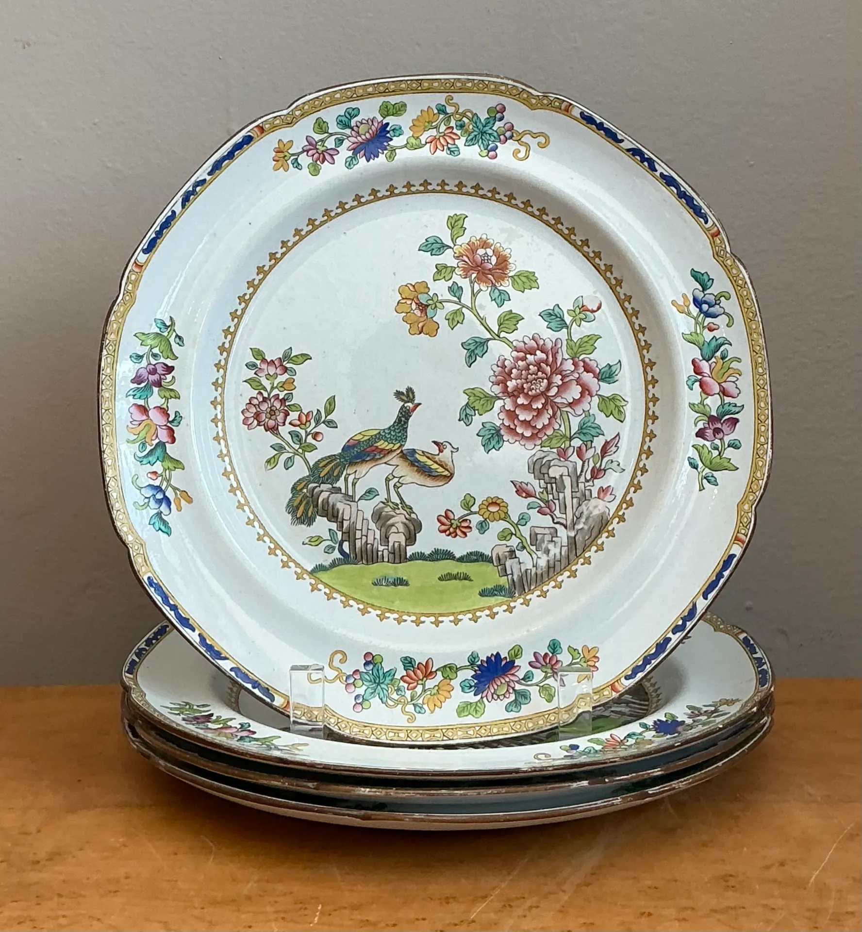 Vintage Spode New Stone Floral Plates - Set of 4 — additional photo 3