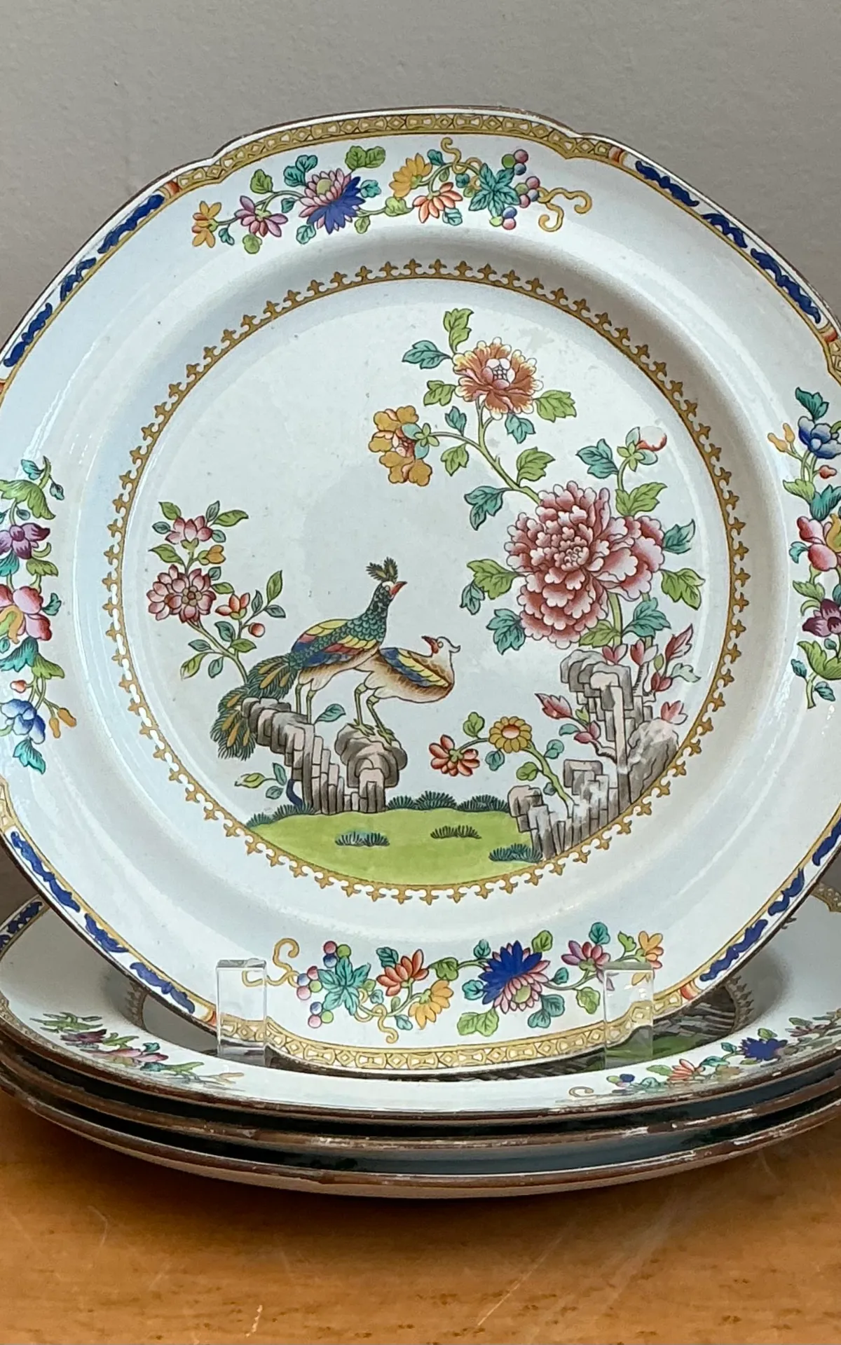 Vintage Spode New Stone Floral Plates - Set of 4 — additional photo 3