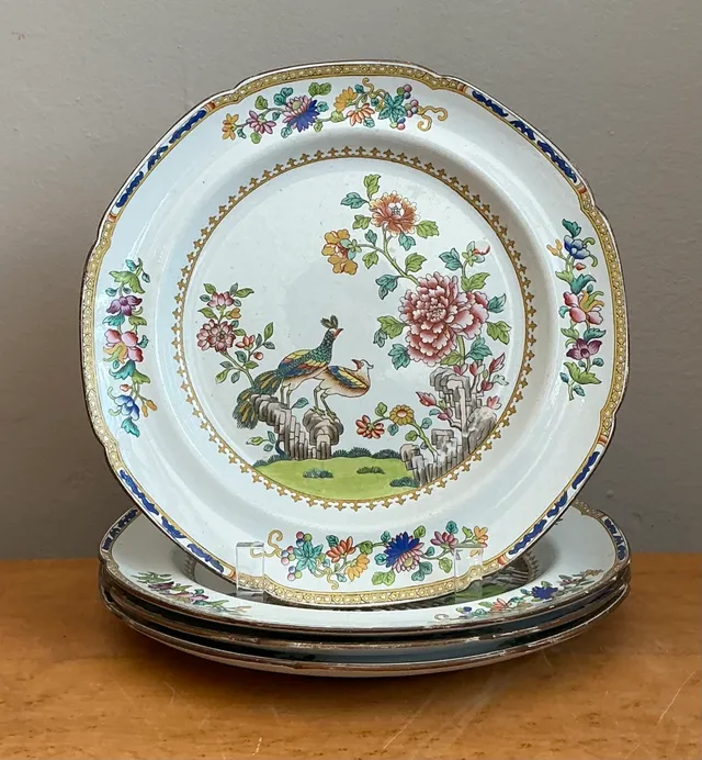 Vintage Spode New Stone Floral Plates - Set of 4 — additional photo 3