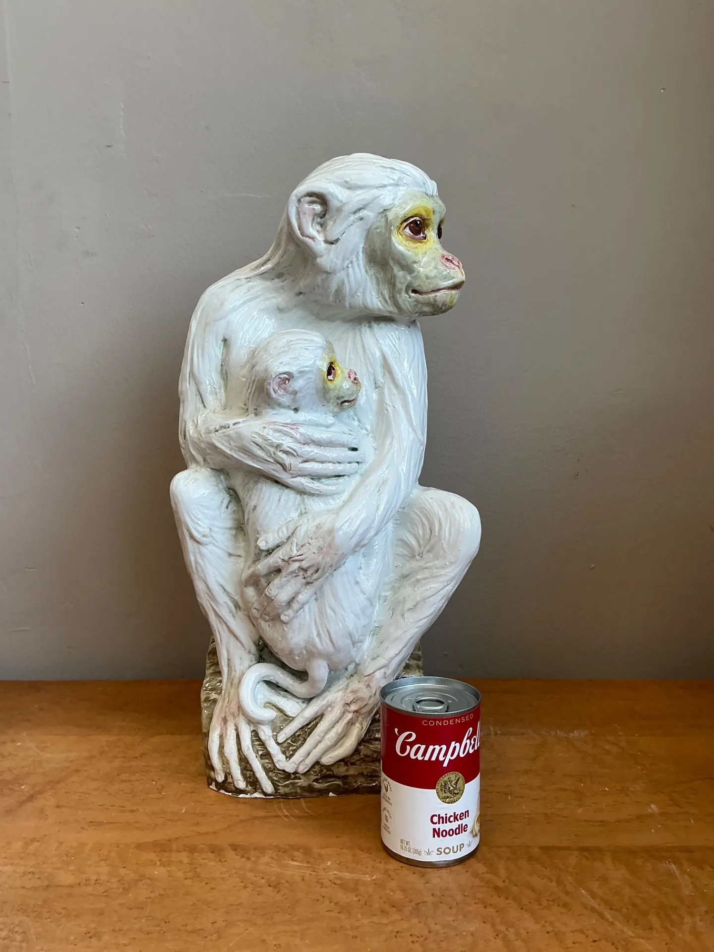 Vintage Italian Glazed Ceramic Monkey And Baby — additional photo 8