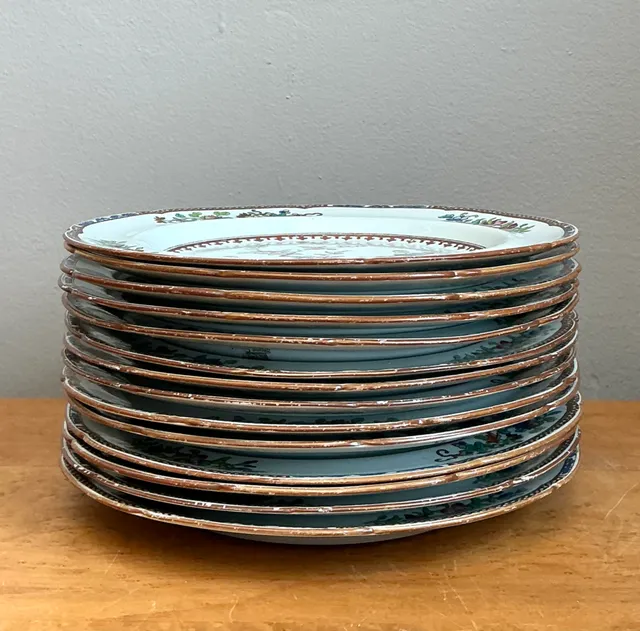 Vintage Spode Floral Porcelain Dinner Plates - Set of 12 — additional photo 7