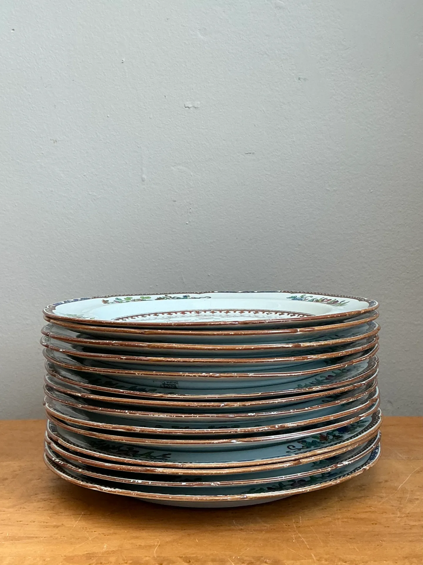 Vintage Spode Floral Porcelain Dinner Plates - Set of 12 — additional photo 5