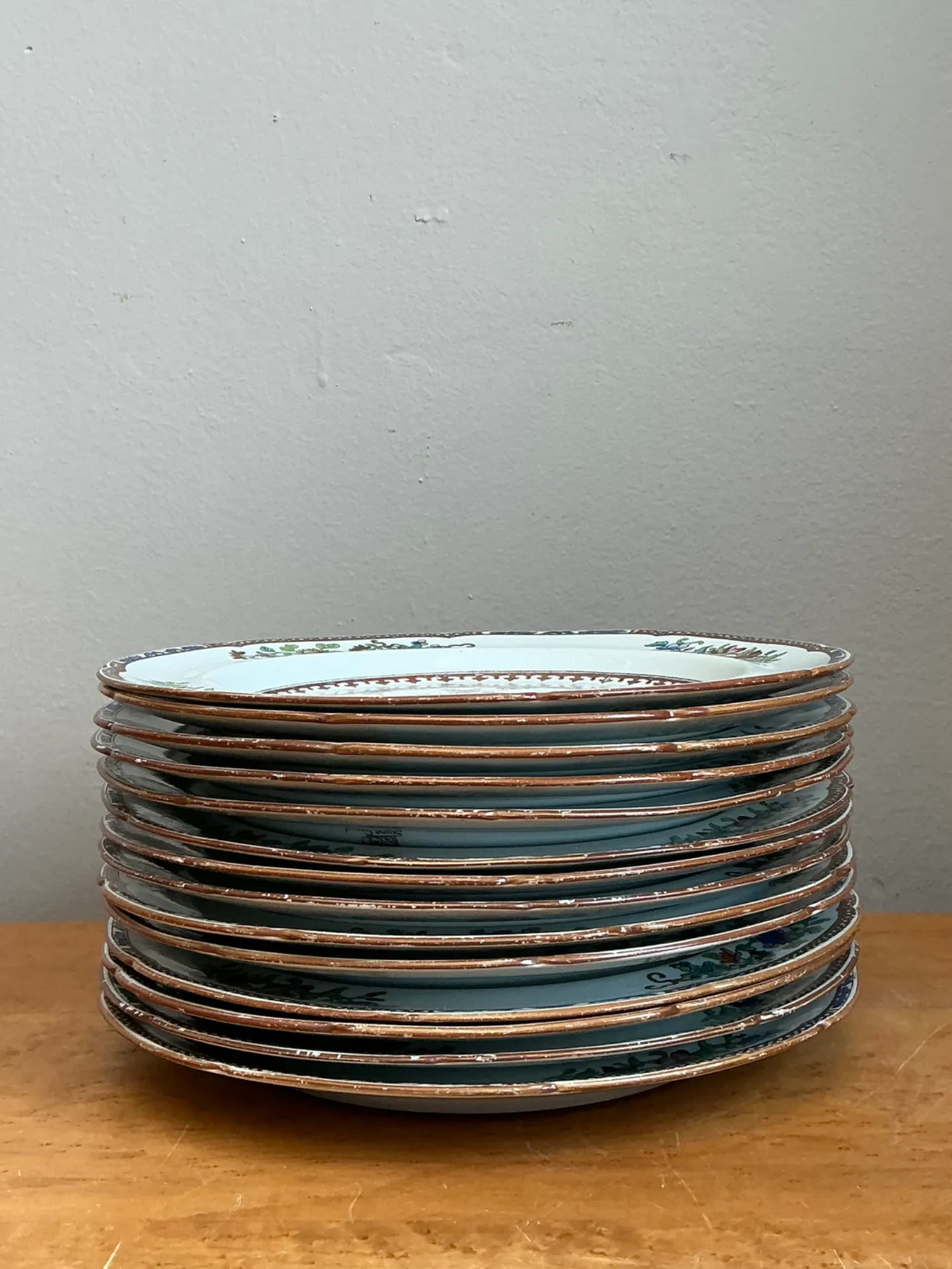 Vintage Spode Floral Porcelain Dinner Plates - Set of 12 — additional photo 1