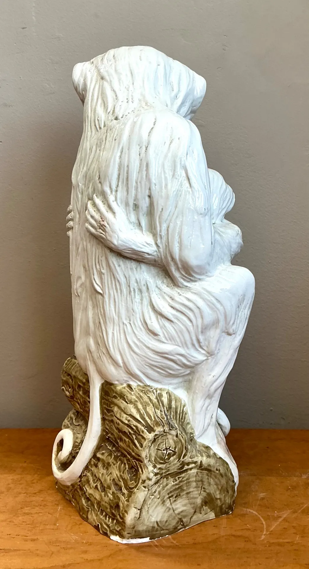 Vintage Italian Glazed Ceramic Monkey And Baby — additional photo 7