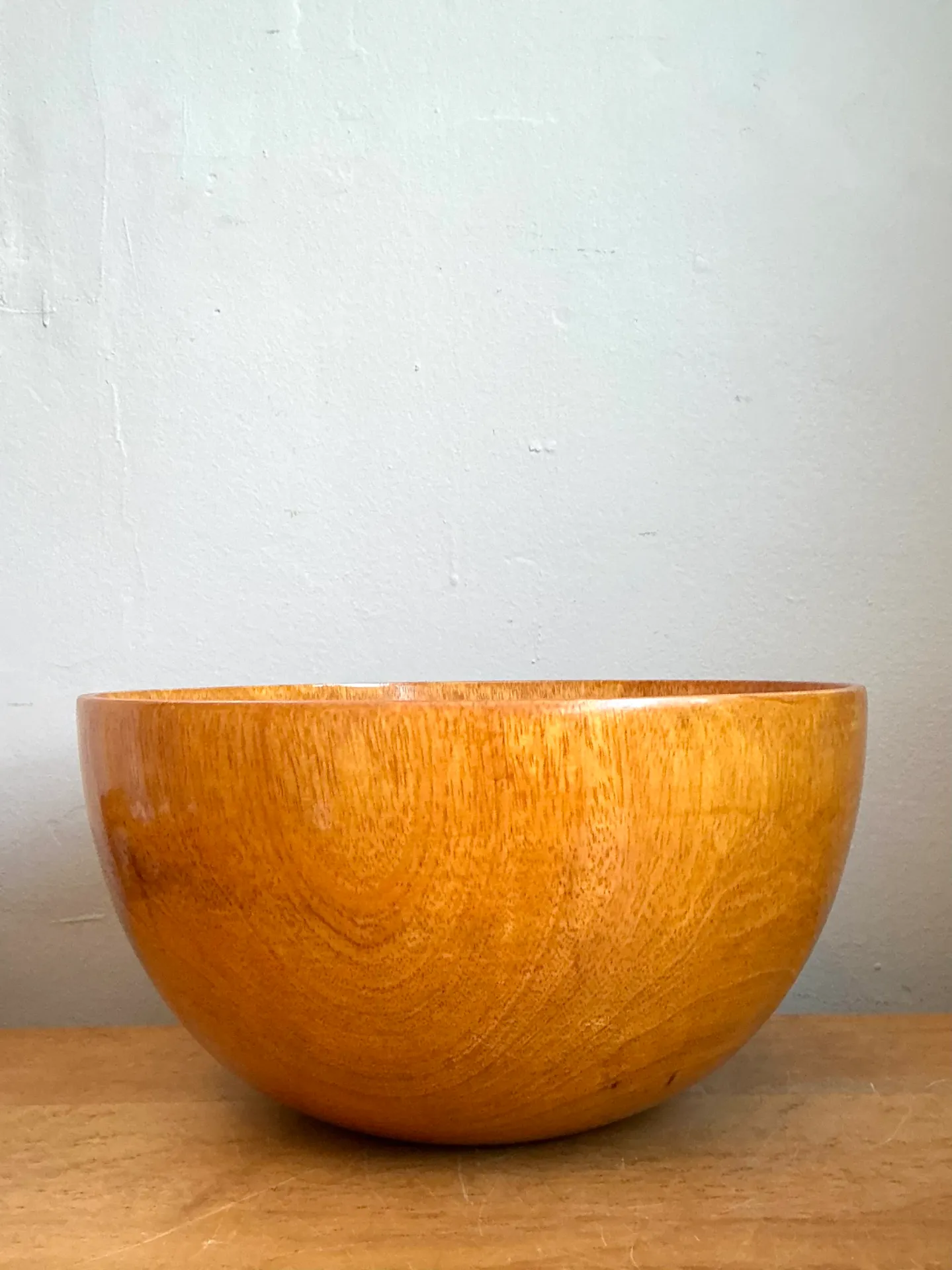 Vintage Handcrafted Wooden Bowl — additional photo 5