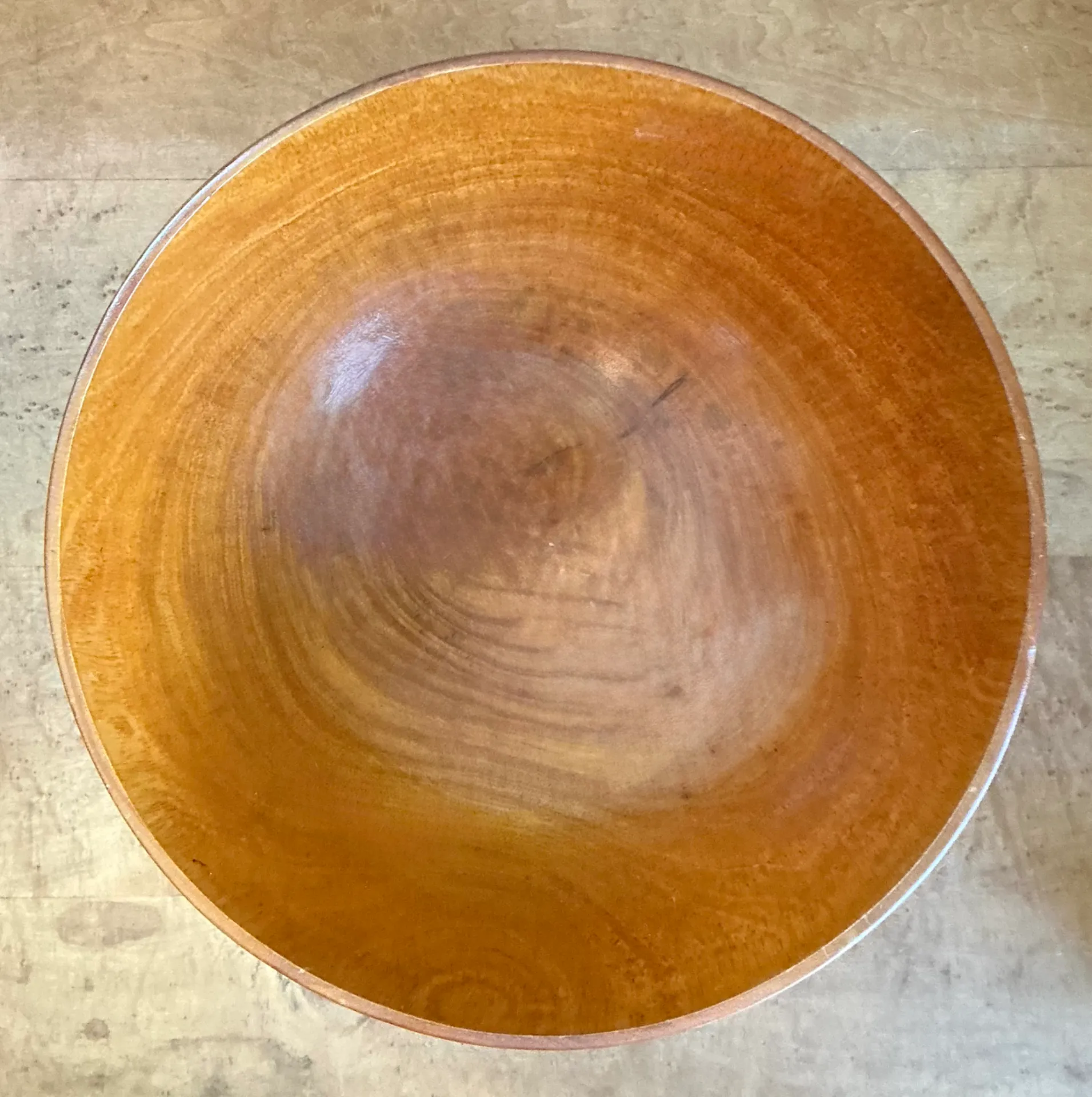 Vintage Handcrafted Wooden Bowl — additional photo 4