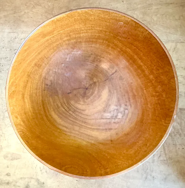 Vintage Handcrafted Wooden Bowl — additional photo 2