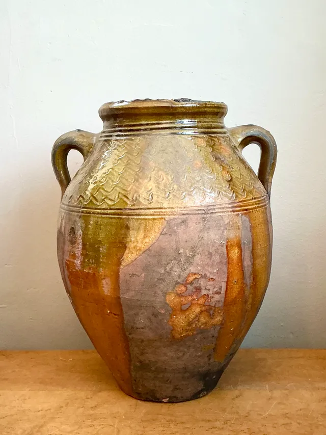 Vintage Glazed Terracotta Jar — additional photo 7