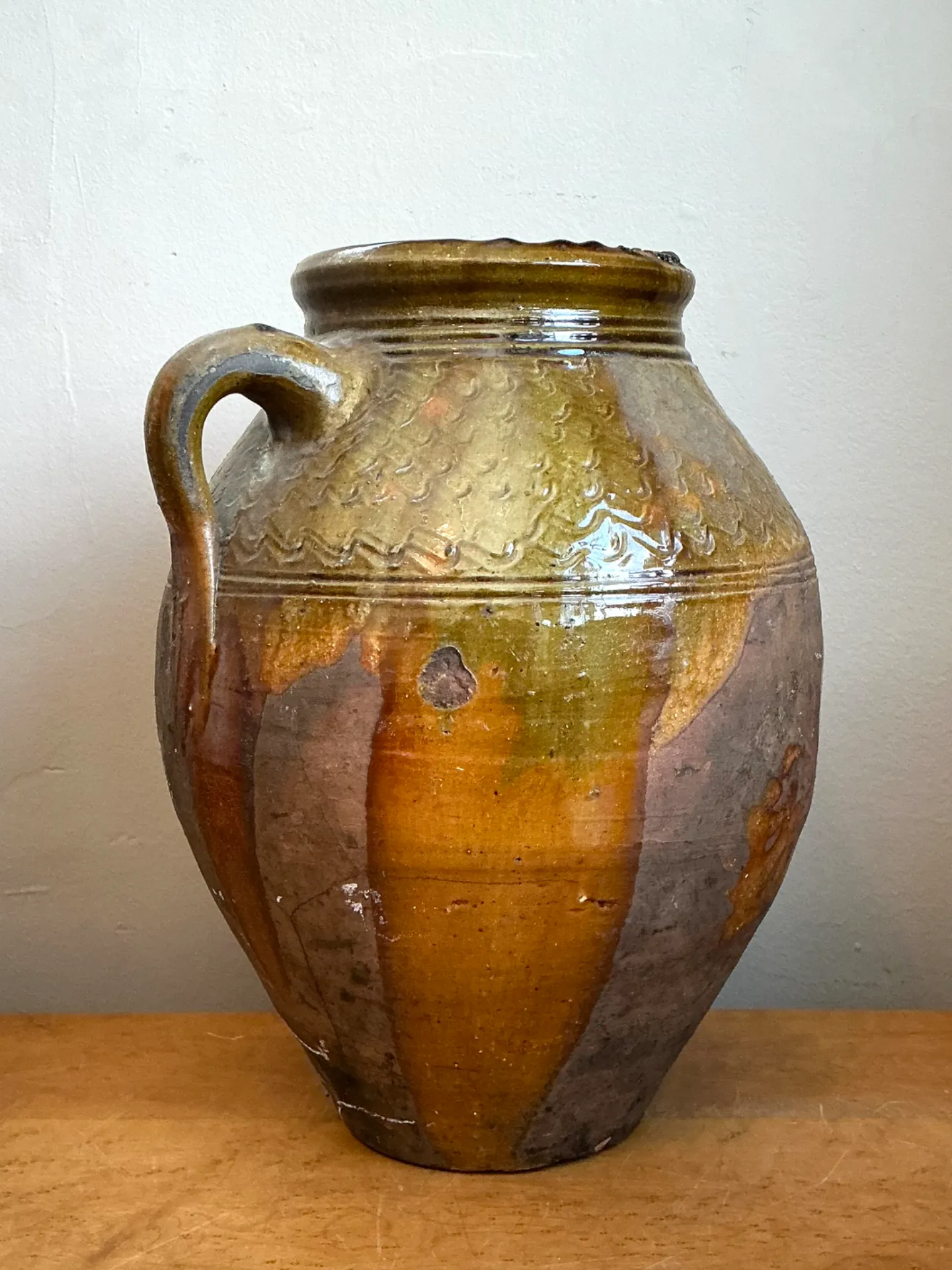 Vintage Glazed Terracotta Jar — additional photo 8