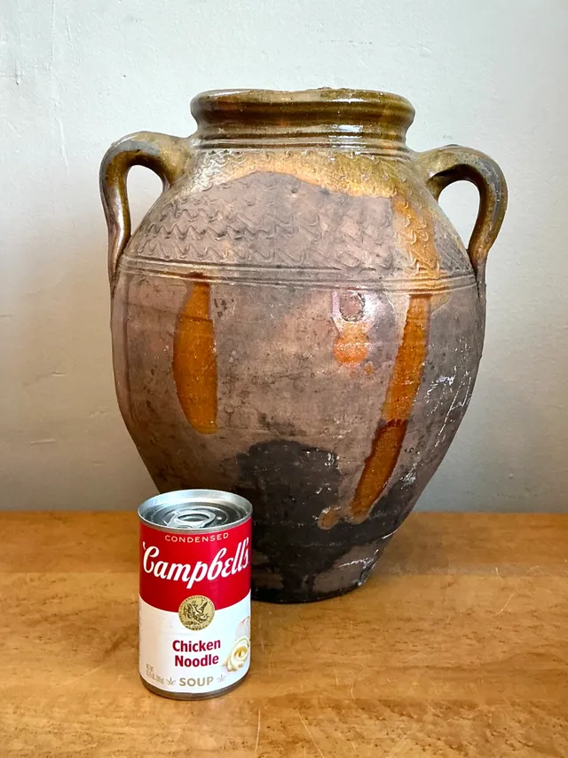 Vintage Glazed Terracotta Jar — additional photo 6