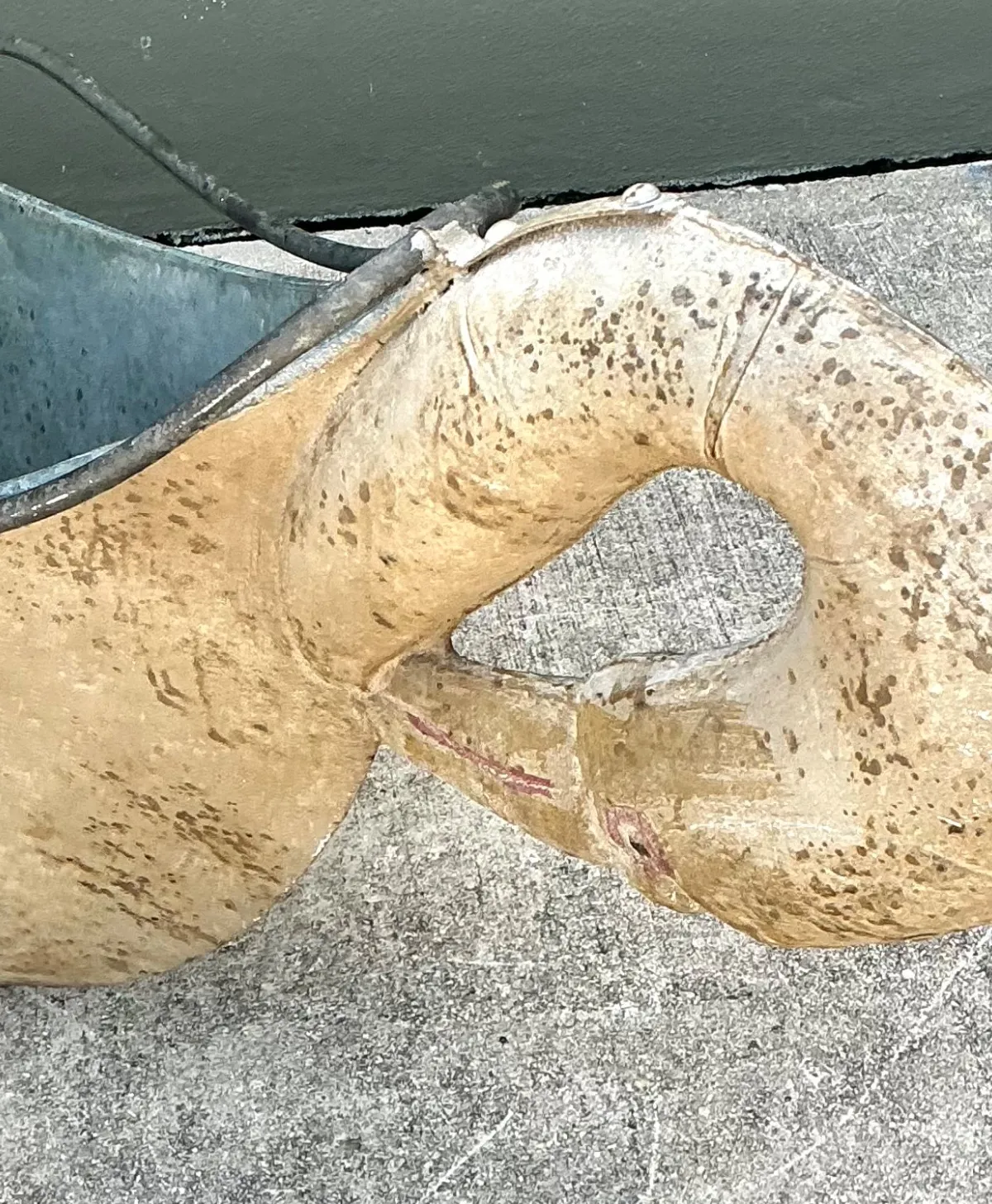 Vintage Distressed Metal Carousel Swan