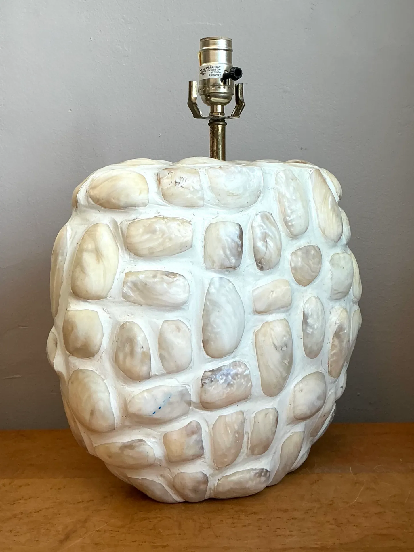 Vintage Textured Shell Table Lamp — additional photo 6