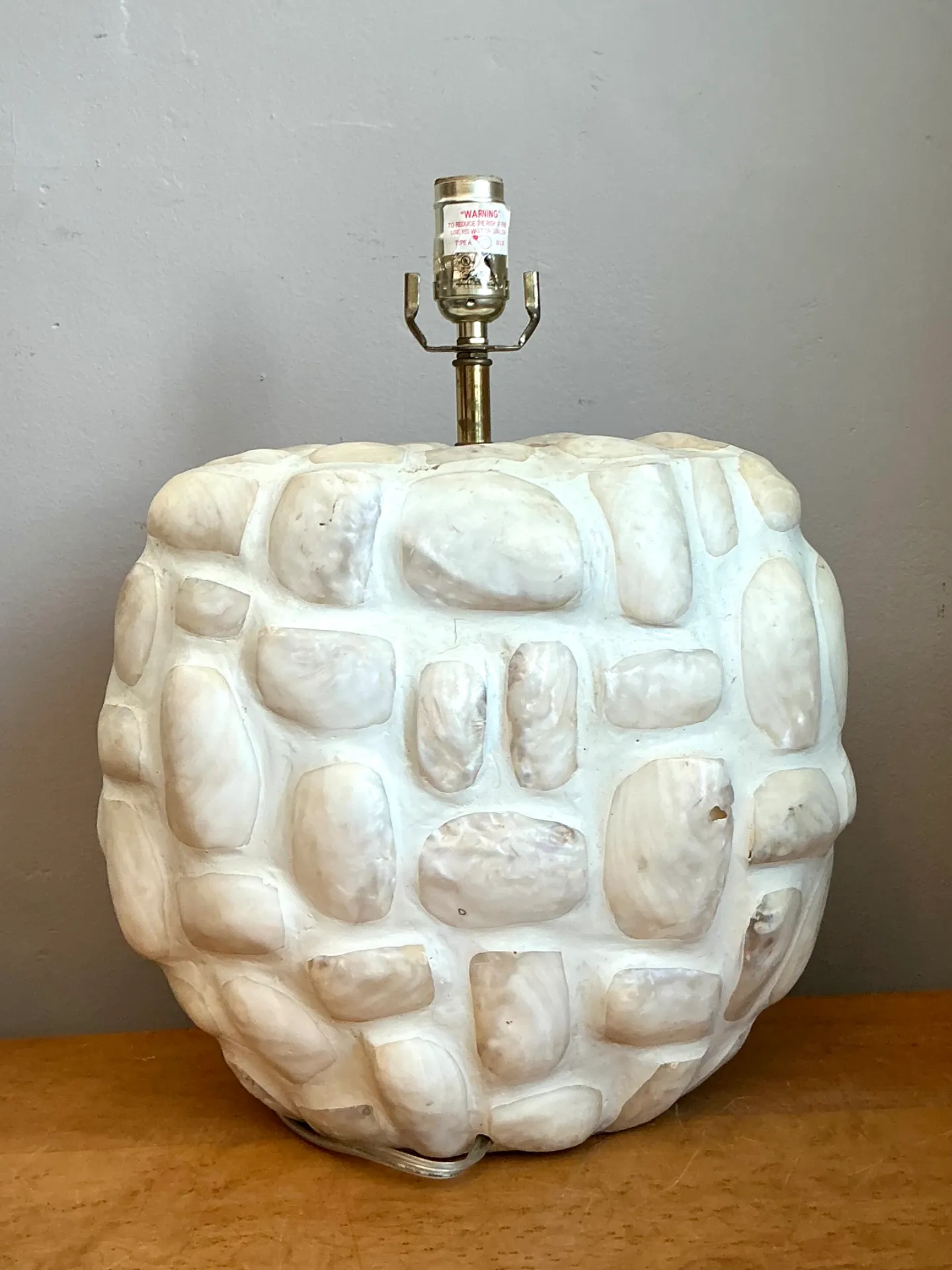 Vintage Textured Shell Table Lamp — additional photo 1