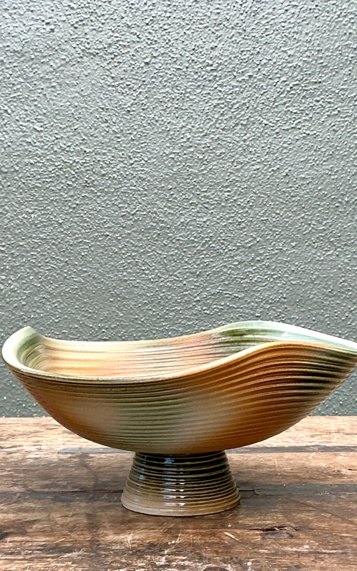 Vintage Original Blue and Green Studio Pottery Bowl — additional photo 8