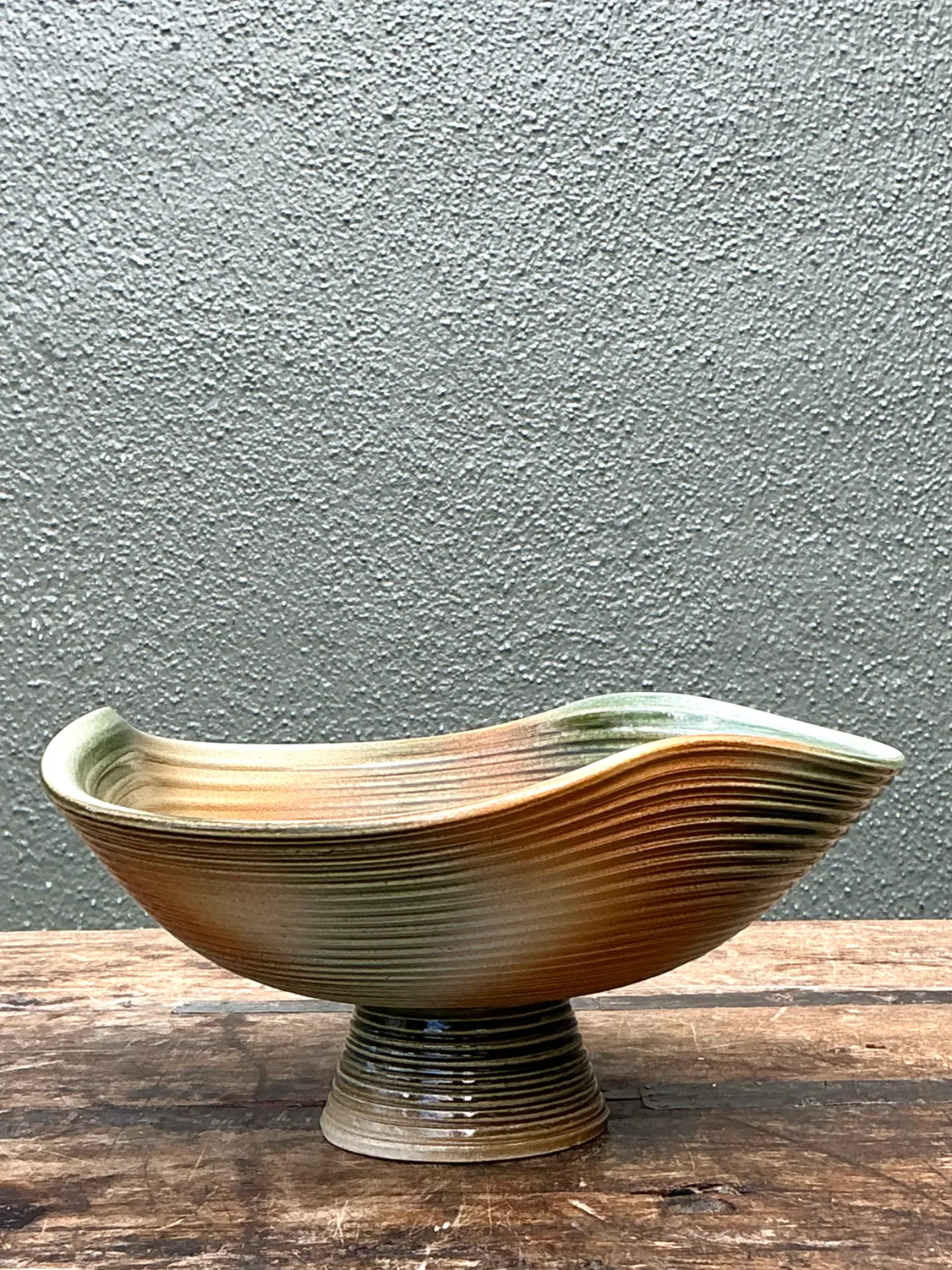 Vintage Original Blue and Green Studio Pottery Bowl — additional photo 6