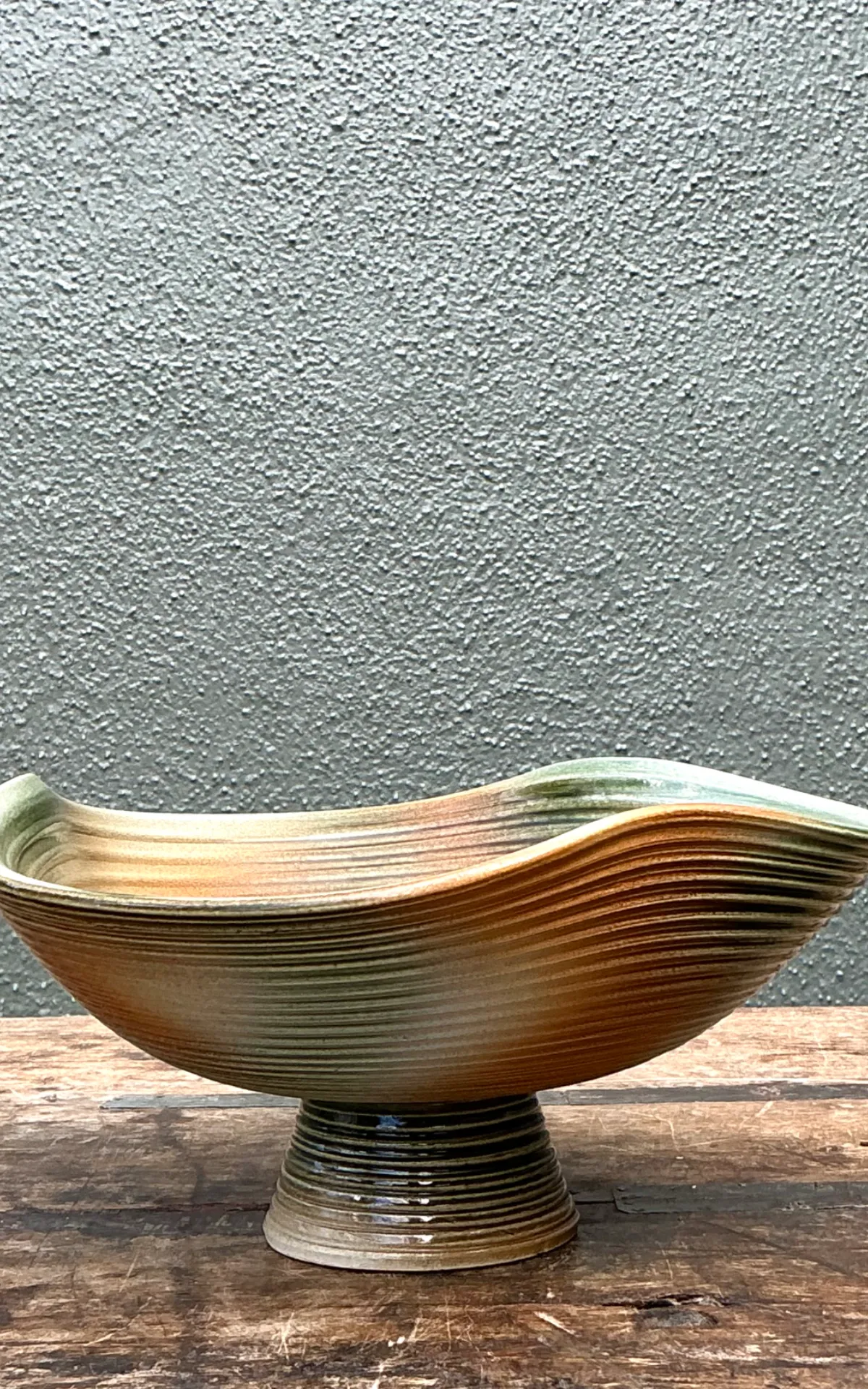 Vintage Original Blue and Green Studio Pottery Bowl — additional photo 6